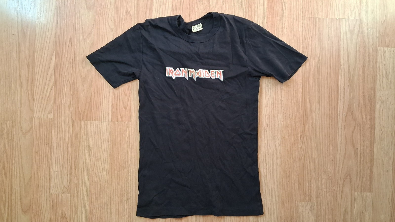 David Morris Iron Maiden Graphic T Shirt Glitter Logo Border Vintage American Ap