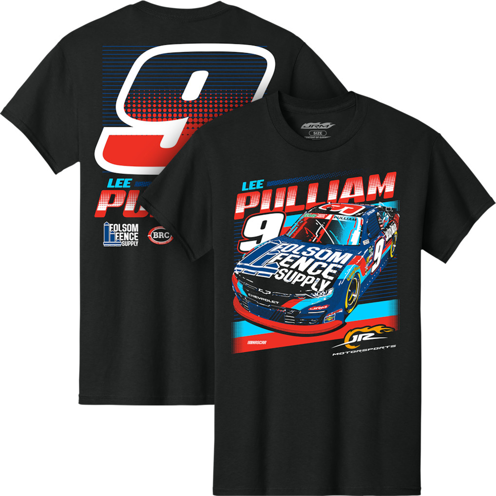 Lee Pulliam NASCAR Shirt JR Motorsports Folsom Fence Supply Racing Tee