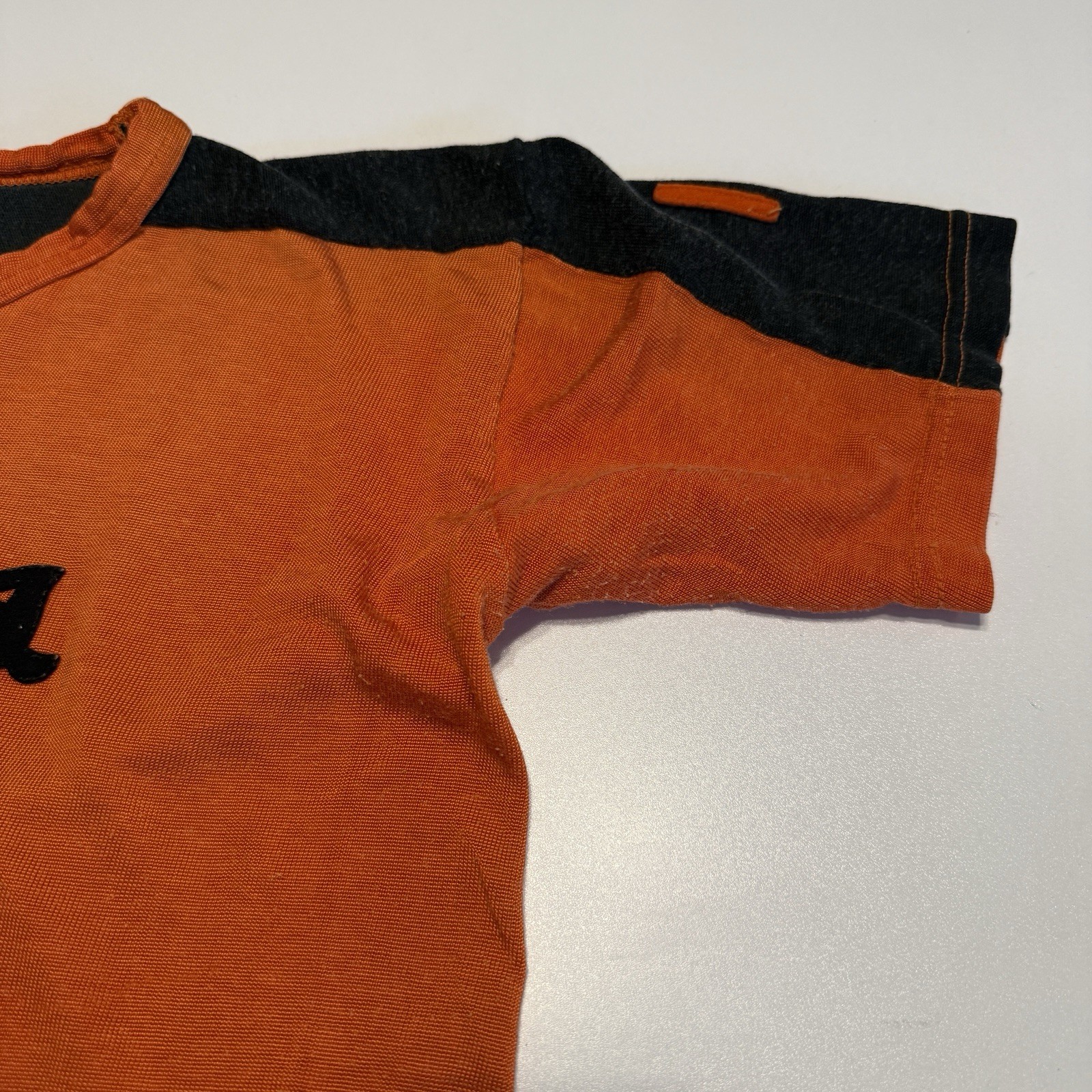 True Vintage Lowe & Campbell Jersey Shirt Mens XL Orange 30s 40s