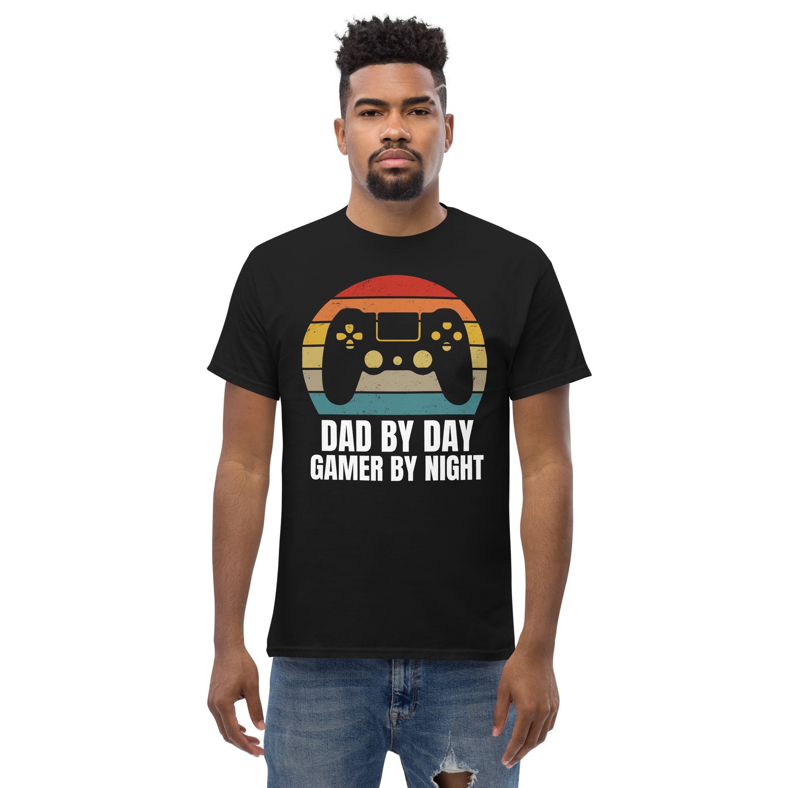 Dad By Day Gamer By Night Retro Gaming Design for Gaming Fathers