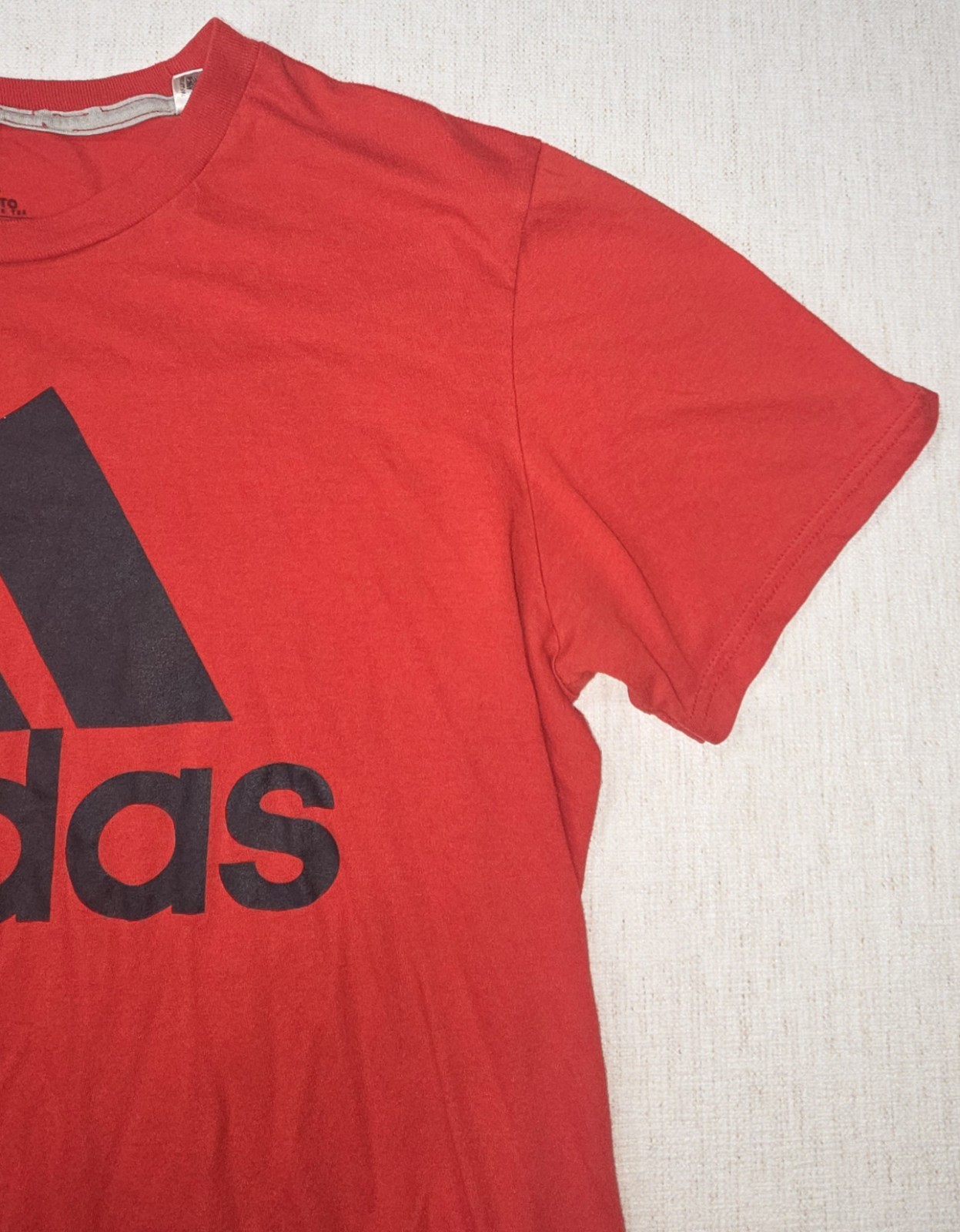 Adidas Performance Tee Red Short Sleeve T-Shirt Cotton/Polyester Size L