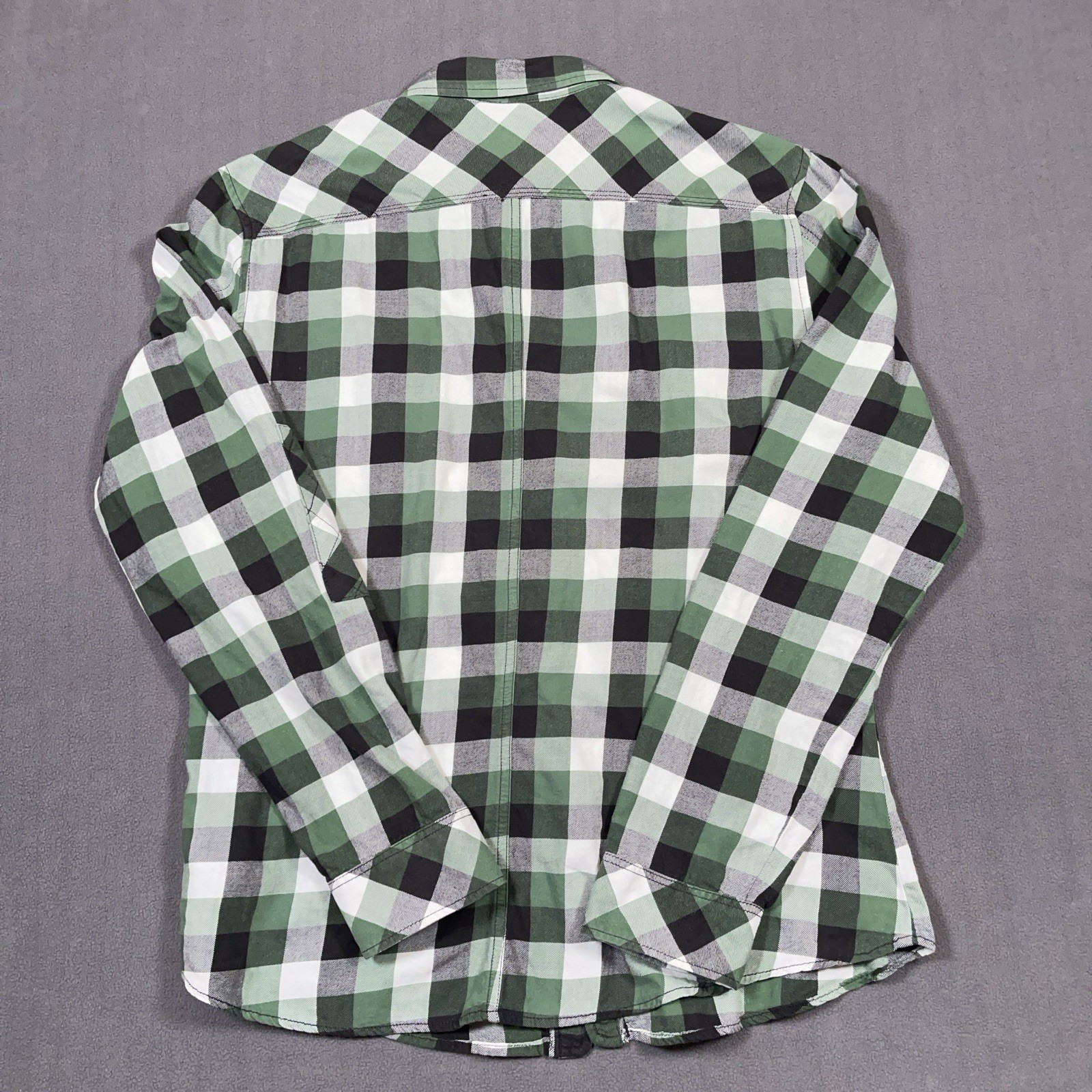Diesel Amplified Plaid Flannel Shirt Mens XL Green Button Up L/S Y2K Style EUC