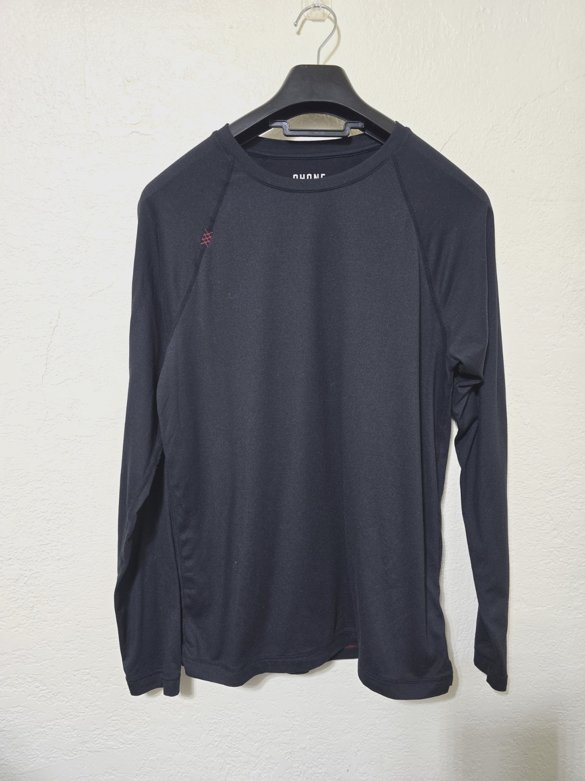 Rhone Men’s Black Reign Long Sleeve Tee Shirt Small