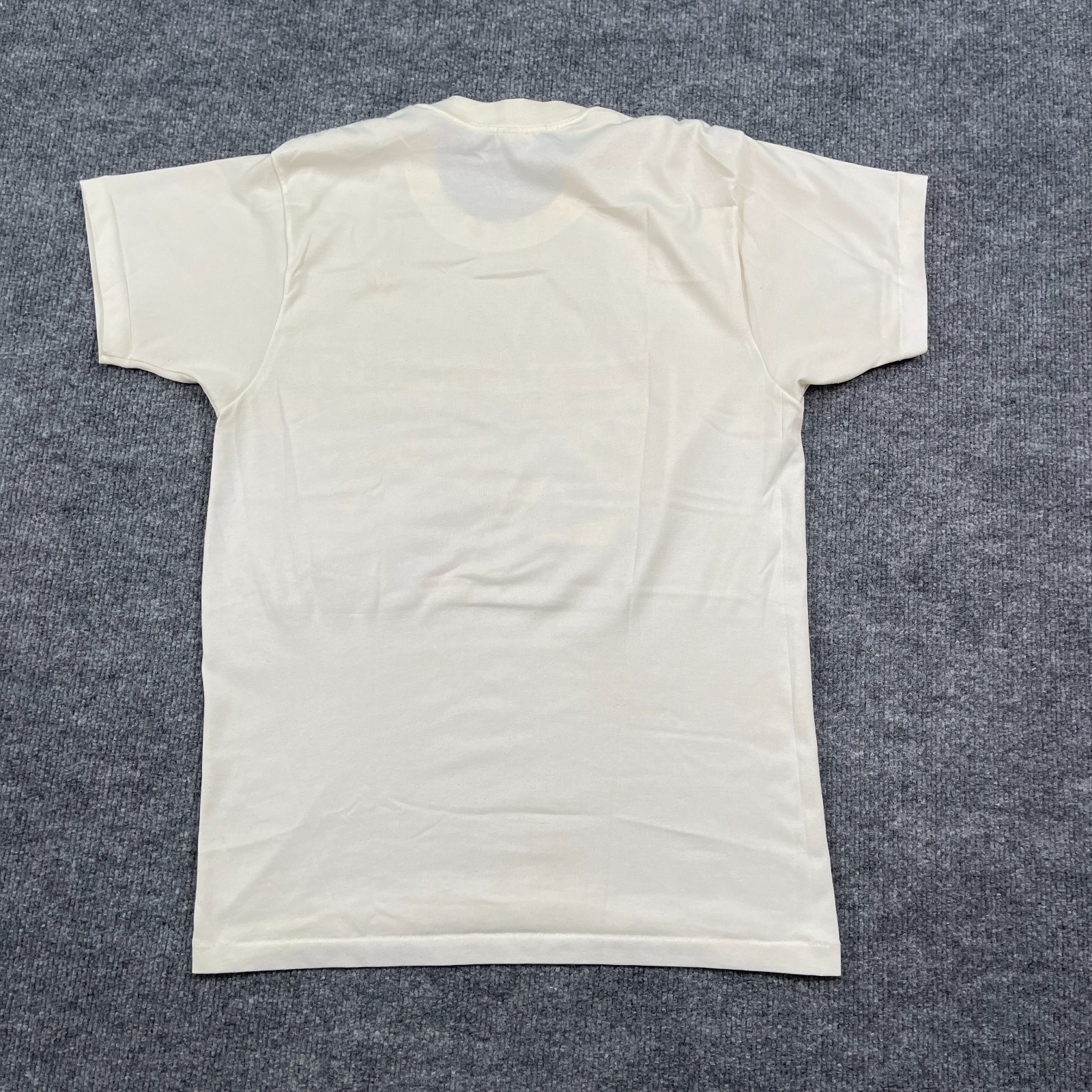 Vintage 1992 High-Speed Motorcycle Racing Shirt Small 18×26 Ivory White