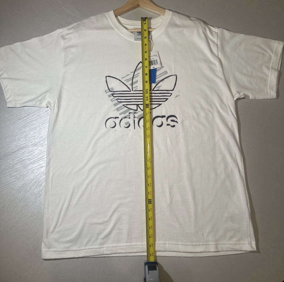 Adidas OG Sketch Trefo Men’s White Graphic Logo Crew Neck T-Shirt XL