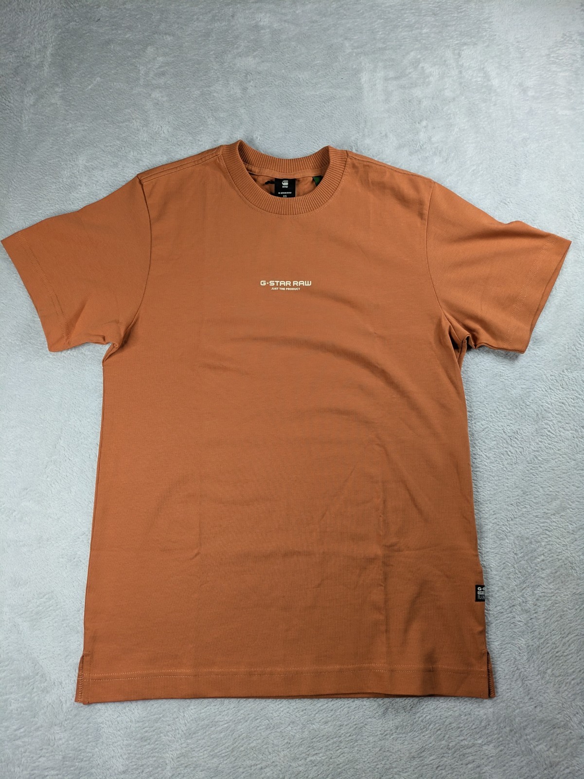 G-Star RAW Center Logo T-Shirt XS Autumn Leaf Orange Loose Fit Organic Cotton