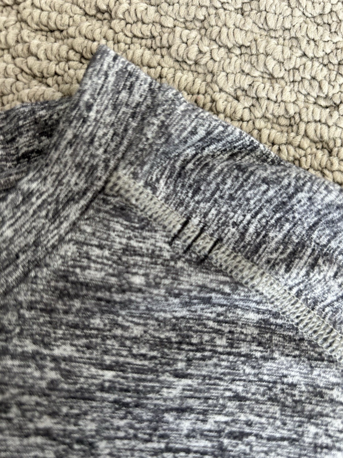 Lululemon Surge Long Sleeve Henley Space Dye Camo Black Dark Slate Size Small