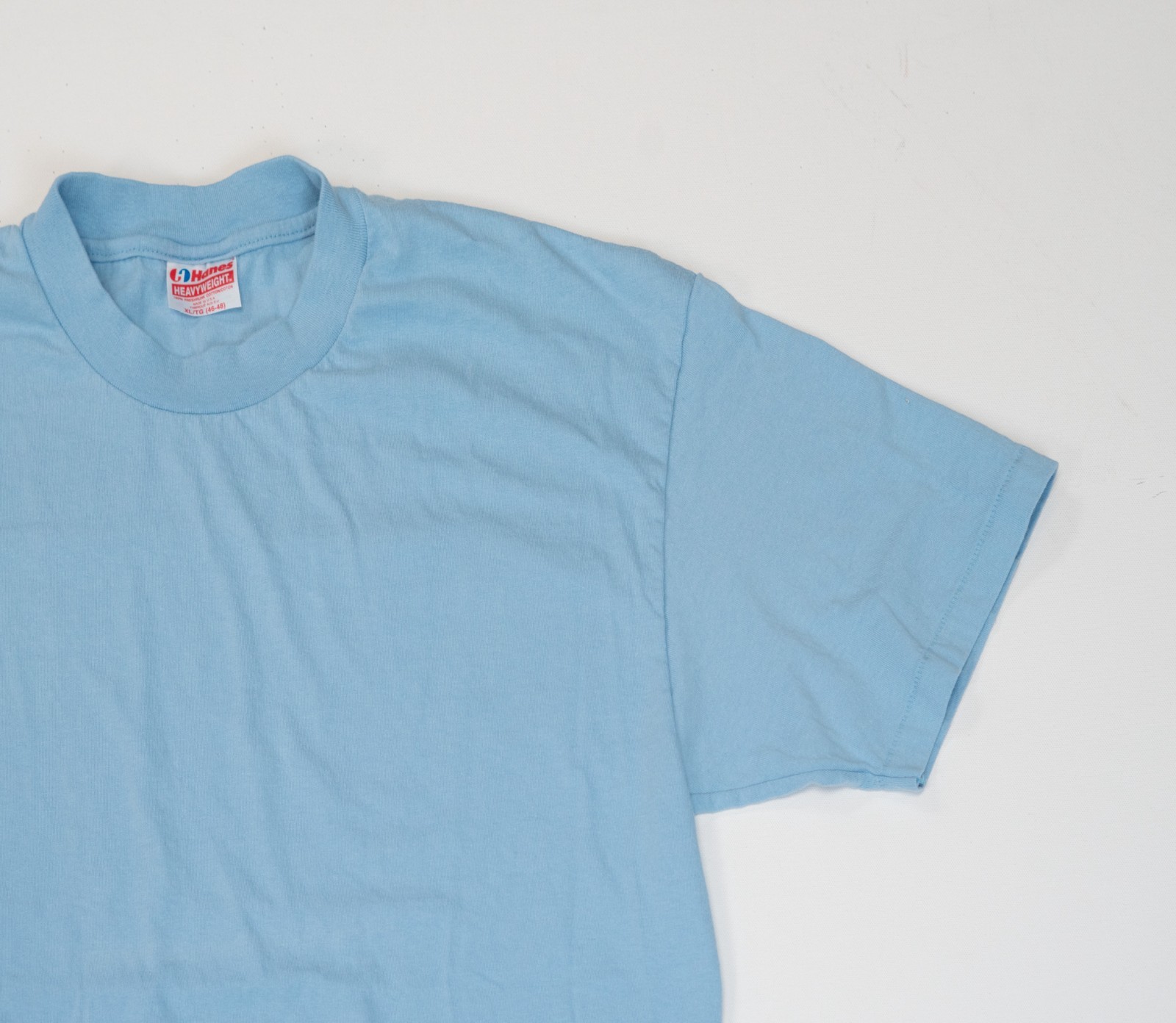 True VTG 80s 90s Made In USA Single Stitch Hanes T-Shirt Mens Size XL Blank Tee