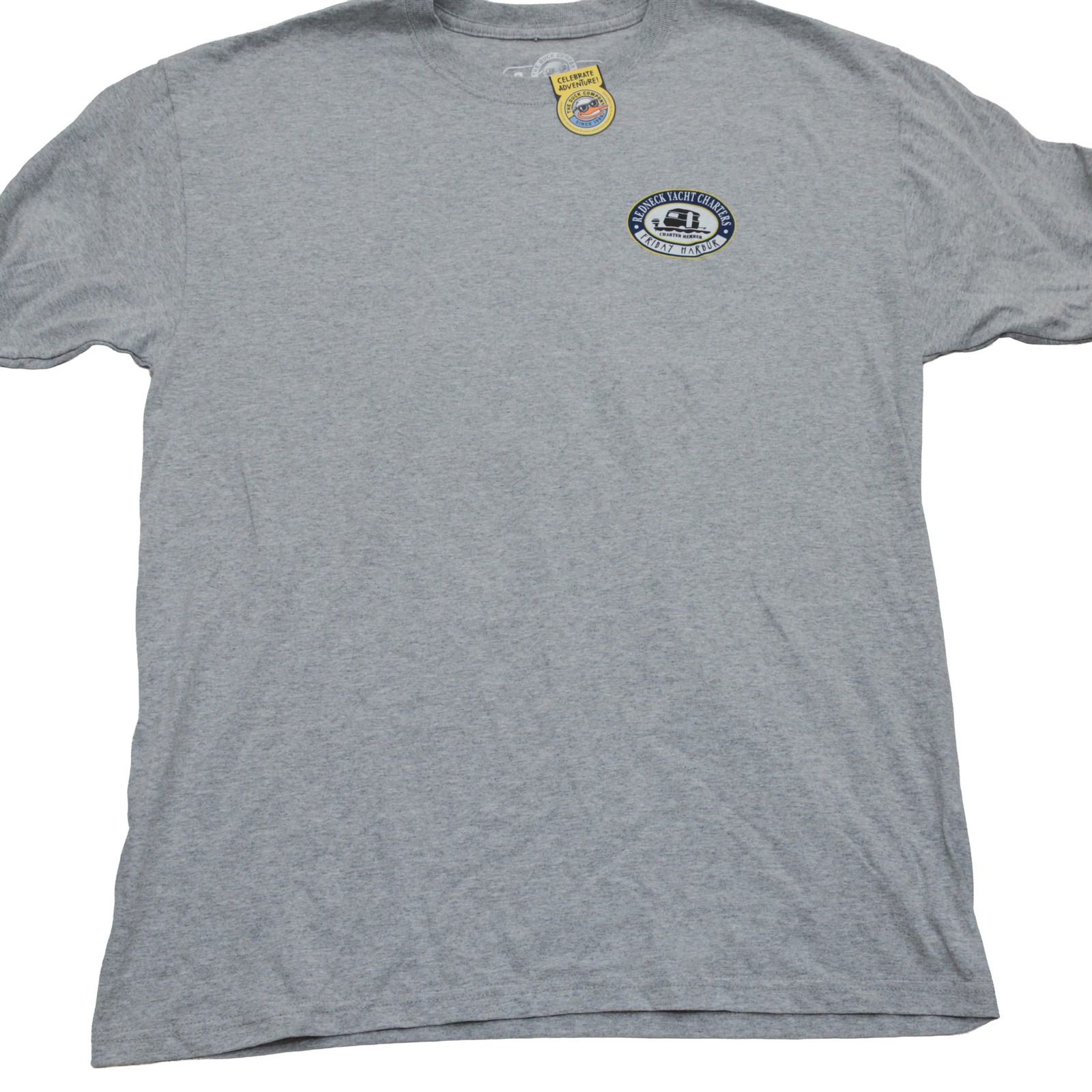 The Duck Company Redneck Yacht Charters Friday Harbor T-Shirt Men’s Gray Large