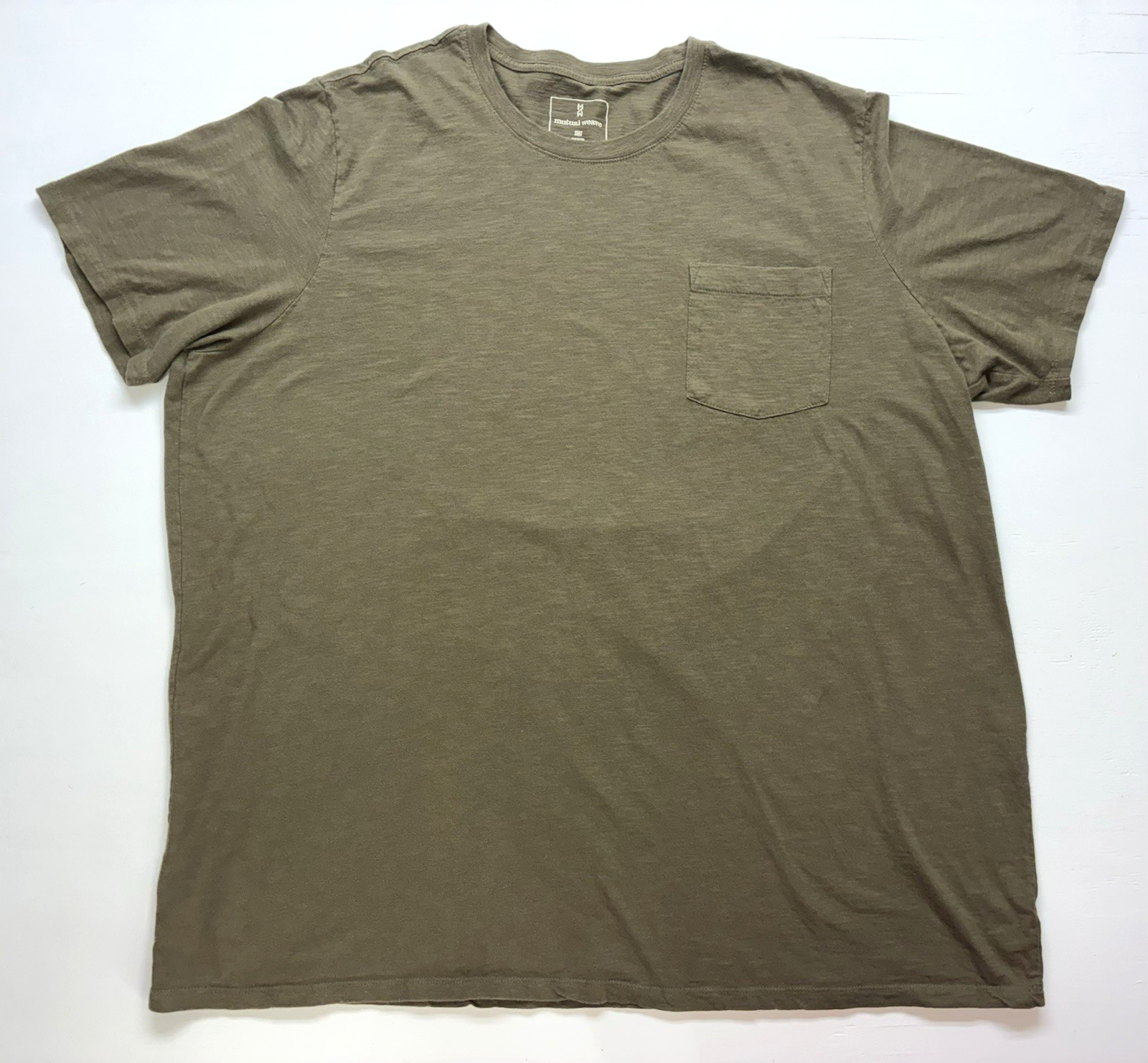 Mutual Weave Men’s 3XLT Crew Neck Green Pocket T-Shirt Short Sleeve Pre-owned