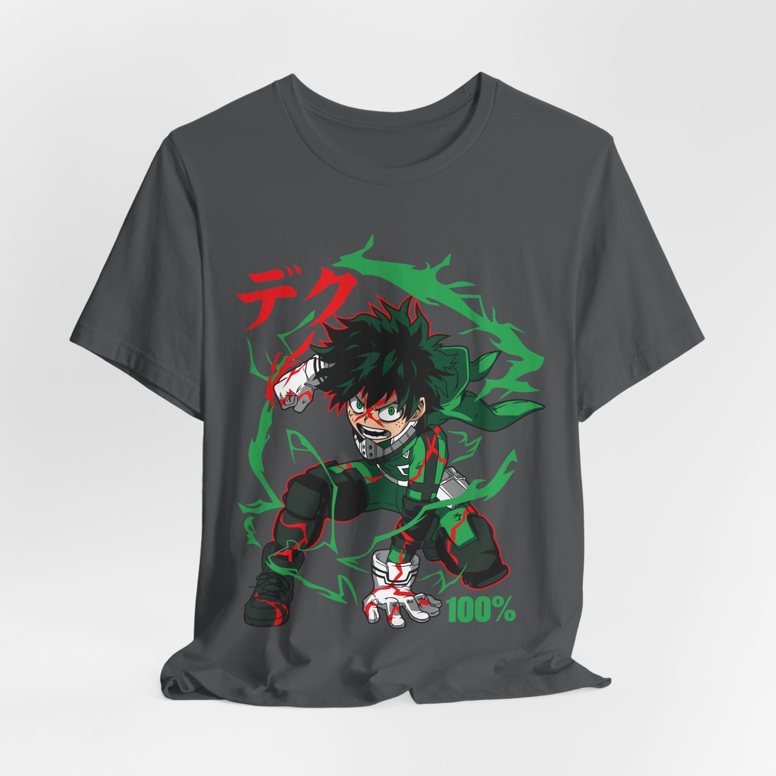 Custom My Hero Academia Green Lightning Hero | Anime Action Character Tee