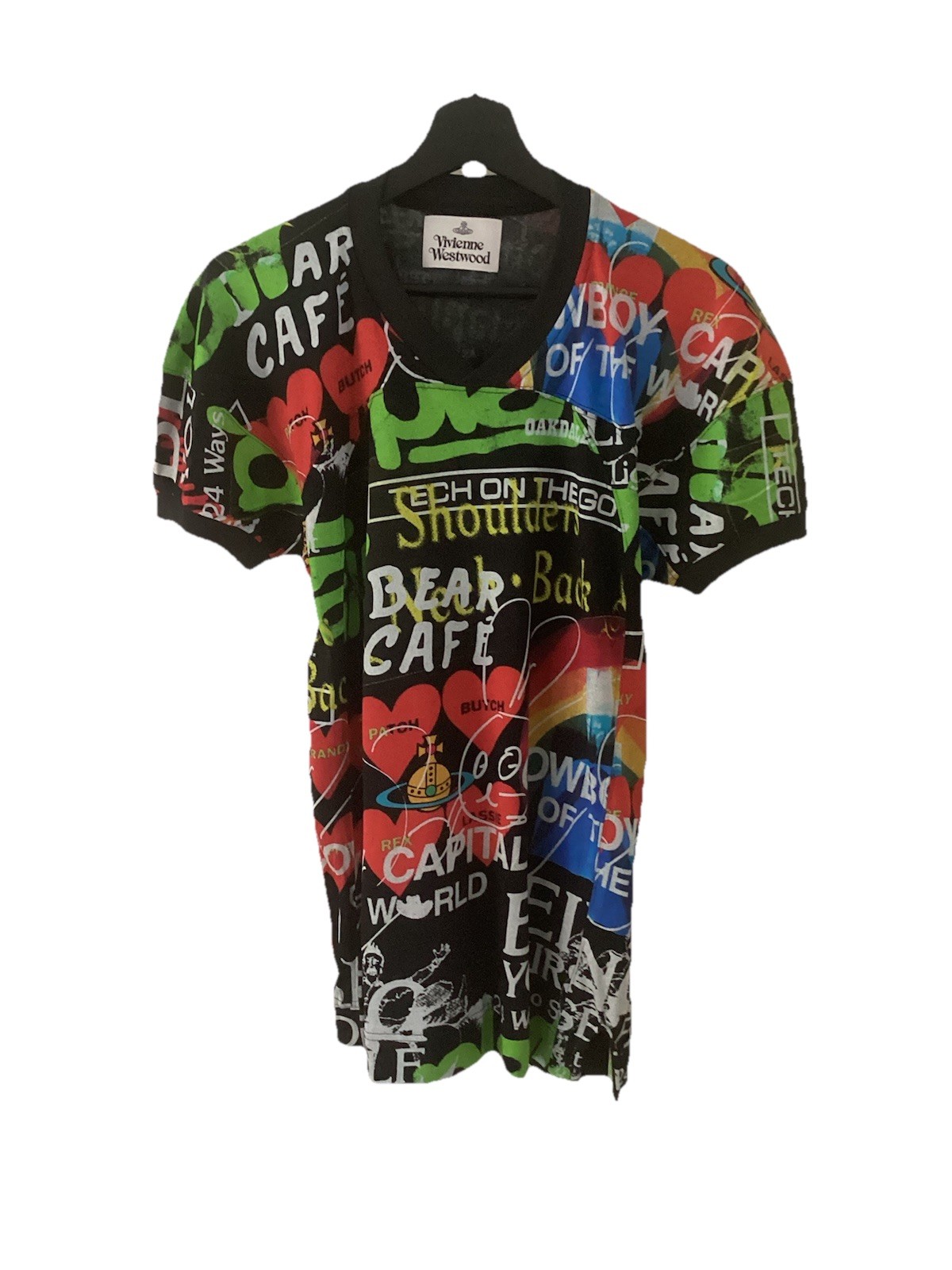 Vivienne Westwood T-Shirt, UK M, Black Football T-Shirt, UK Size M, BNWT