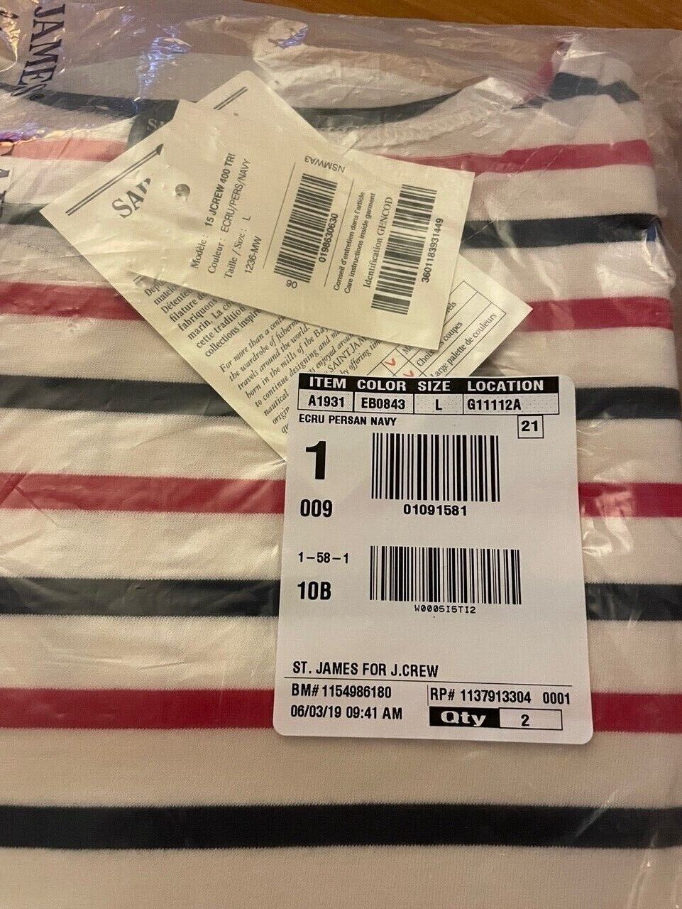 new JCREW MINQUIERS MODERNE Tri-color Striped Shirt 15 400 tri