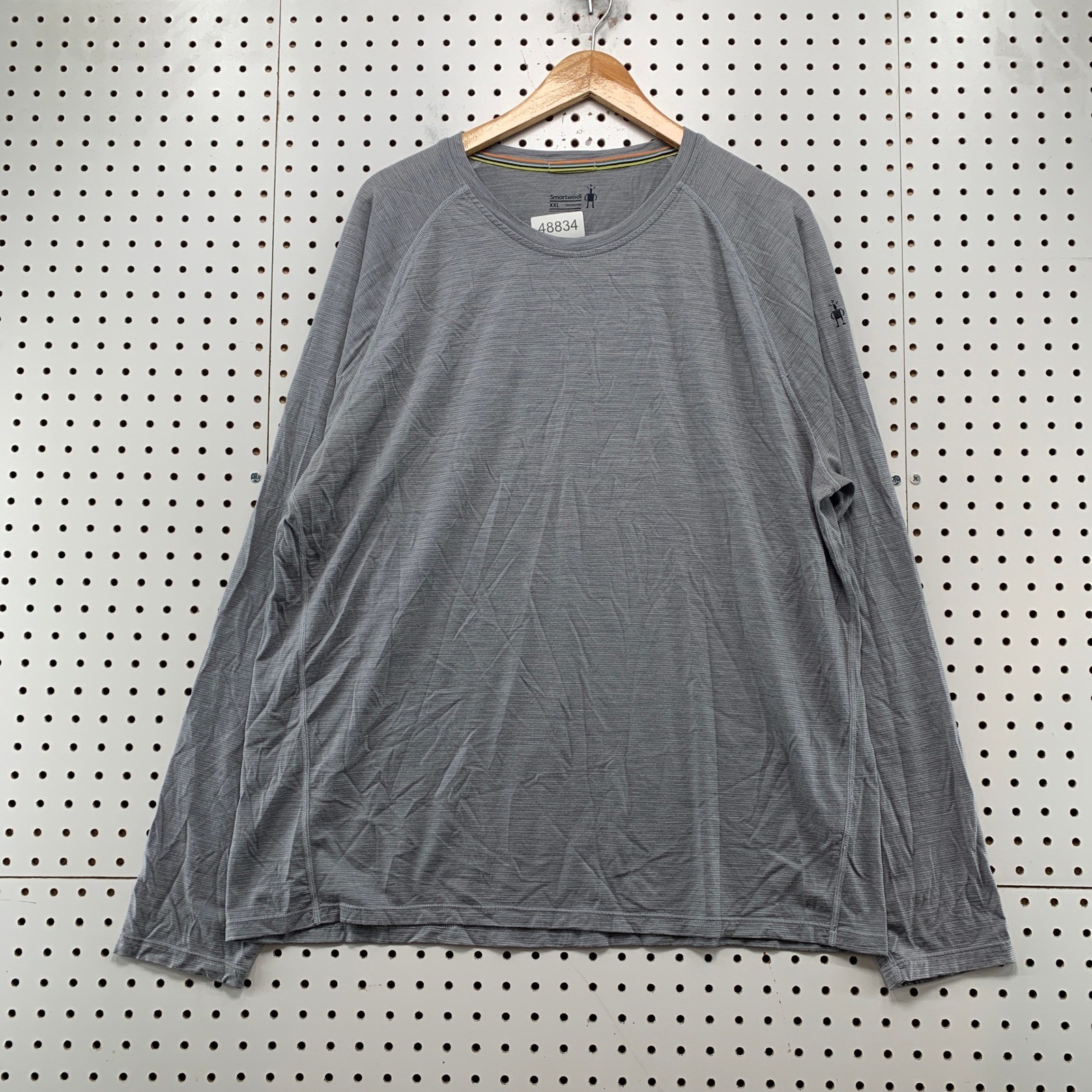 Smartwool T Shirt Mens XXL Grey Long Sleeve Base Layer Raglan Performance Top
