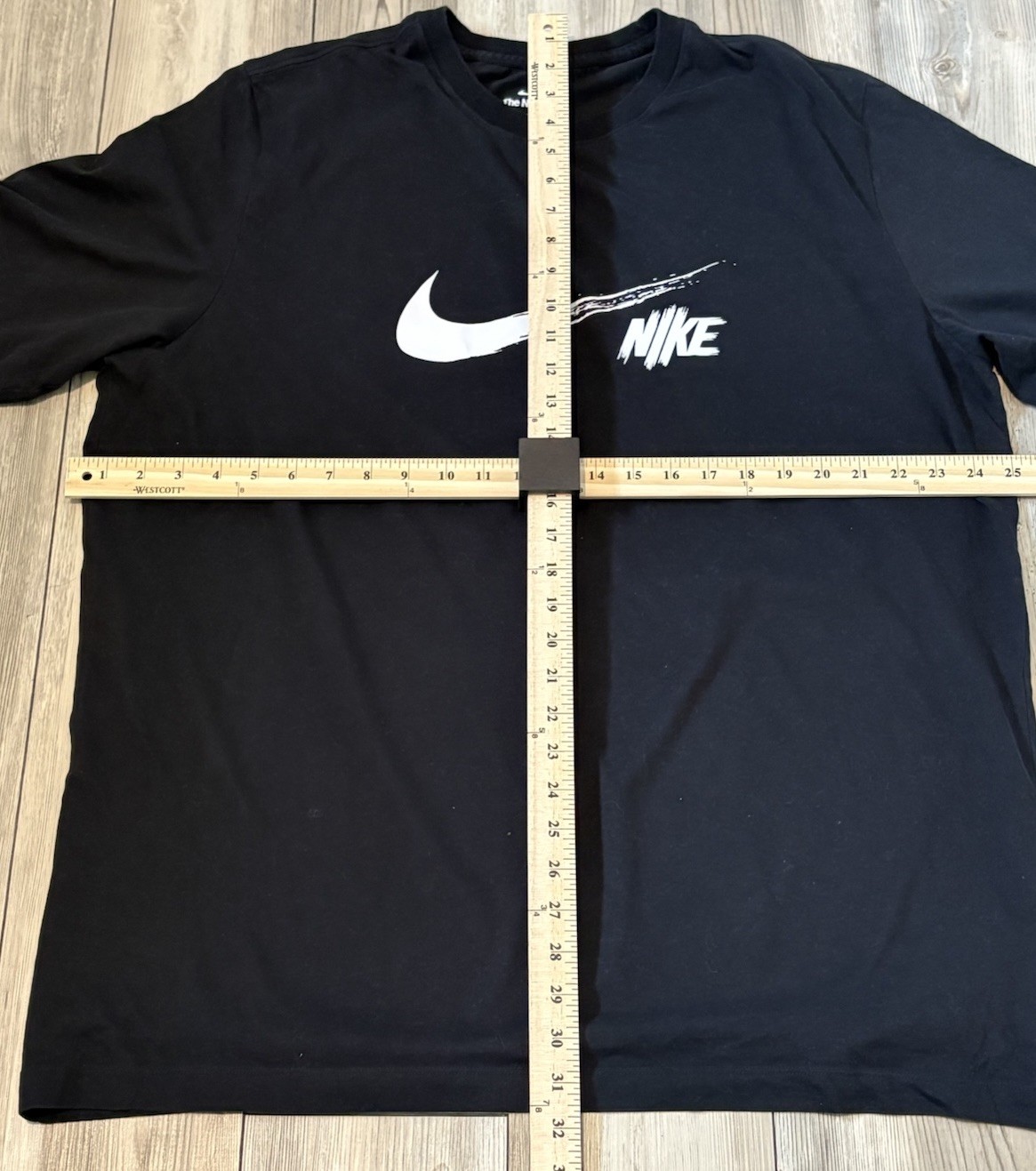 Nike Dri Fit Men’s 2XLT XXL Tall Black Graphic Swoosh Prefomance T Shirt