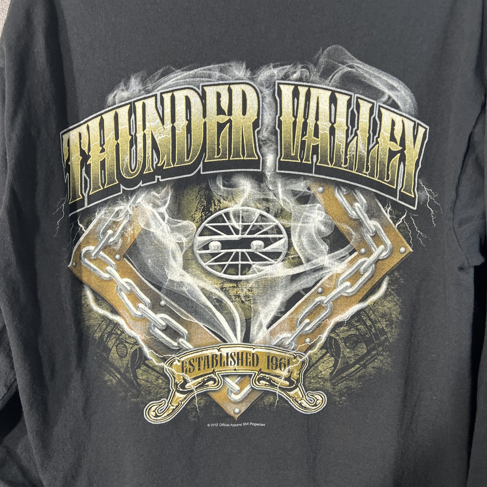 Anvil Bristol Motor Speedway Thunder Valley Long Sleeve T-Shirt Men’s L Black