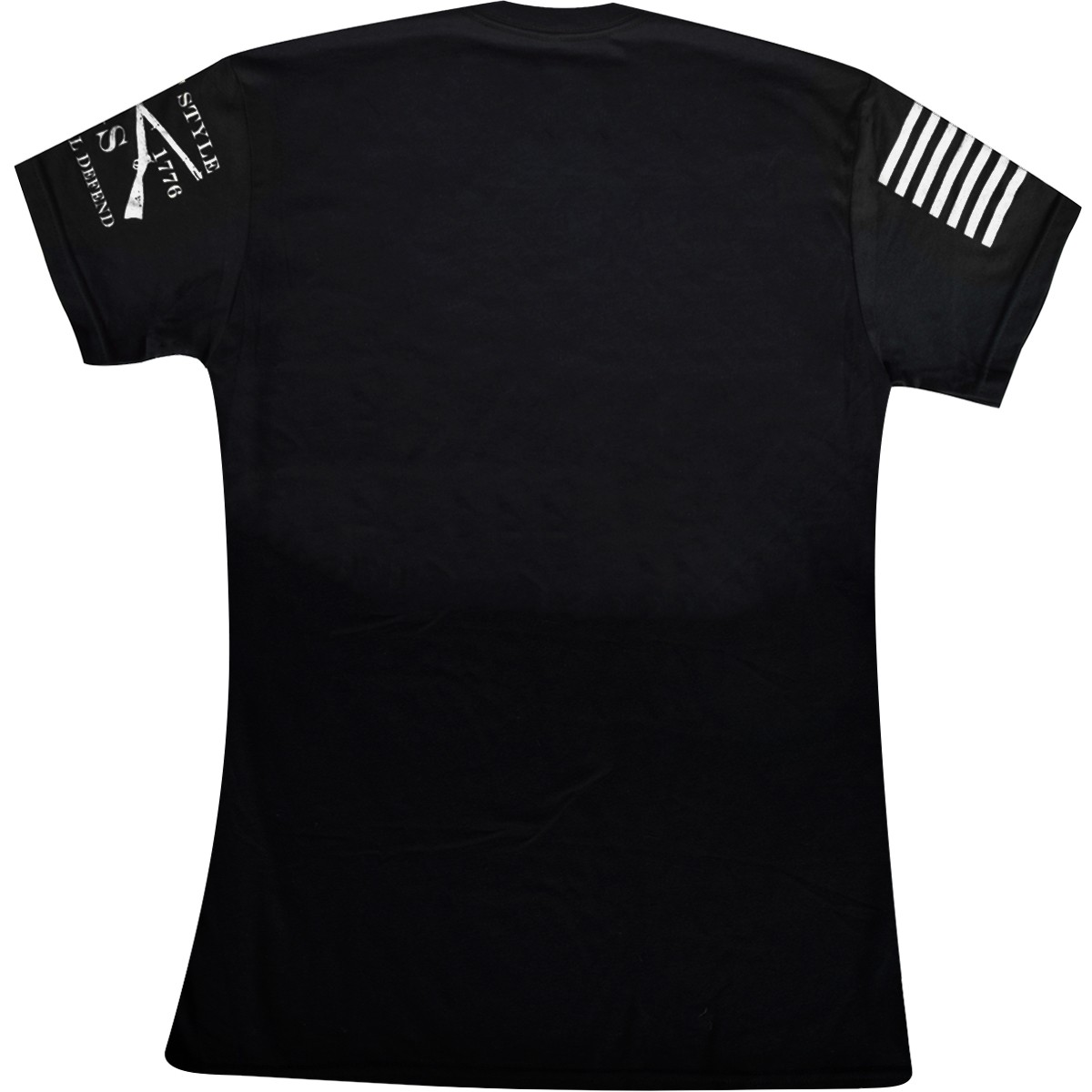 Grunt Style Women’s Blue Line Crest T-Shirt – 2XL – Black