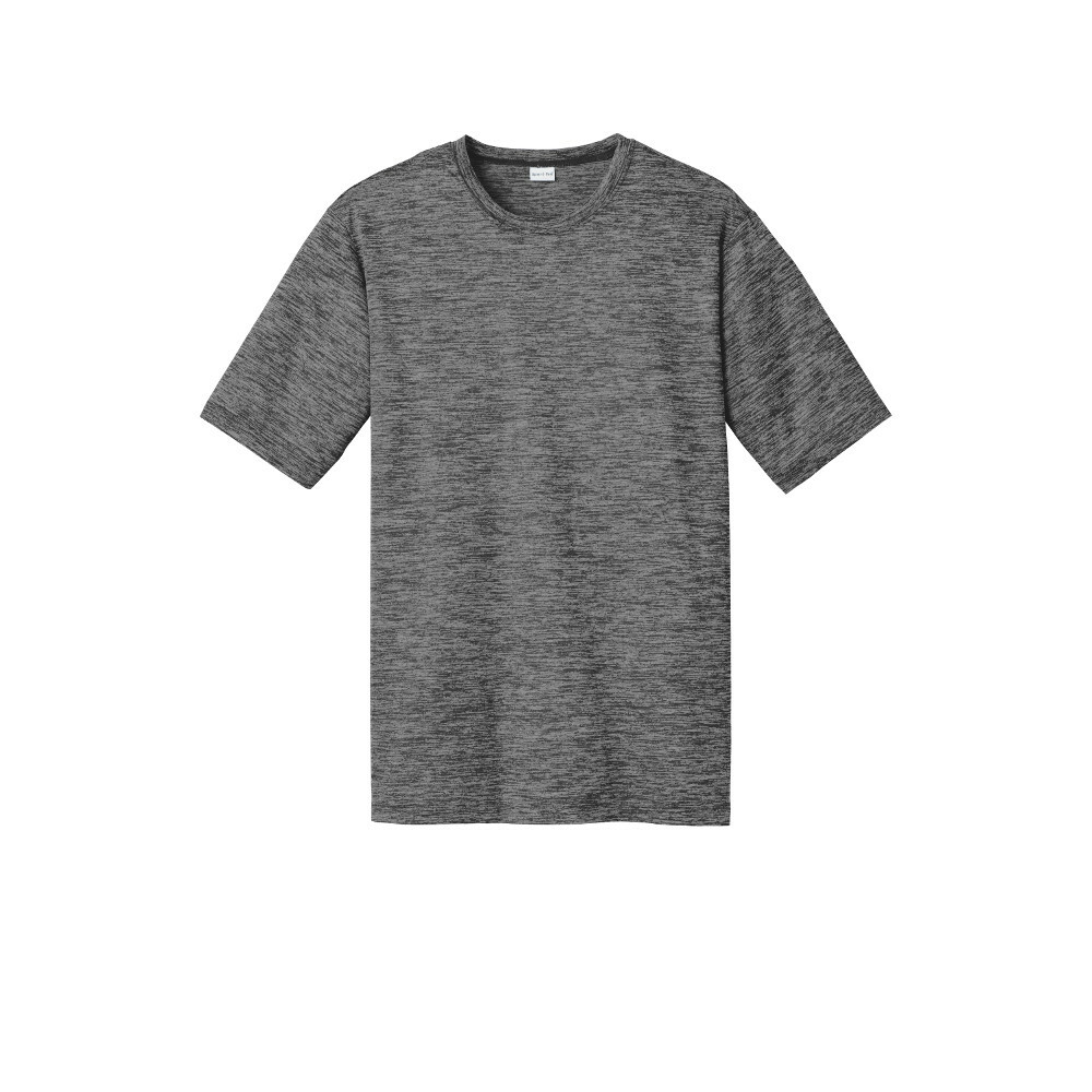 Sport-Tek ST390 Mens T Shirt Posi Charge Electric Heather Gray Black Size XL