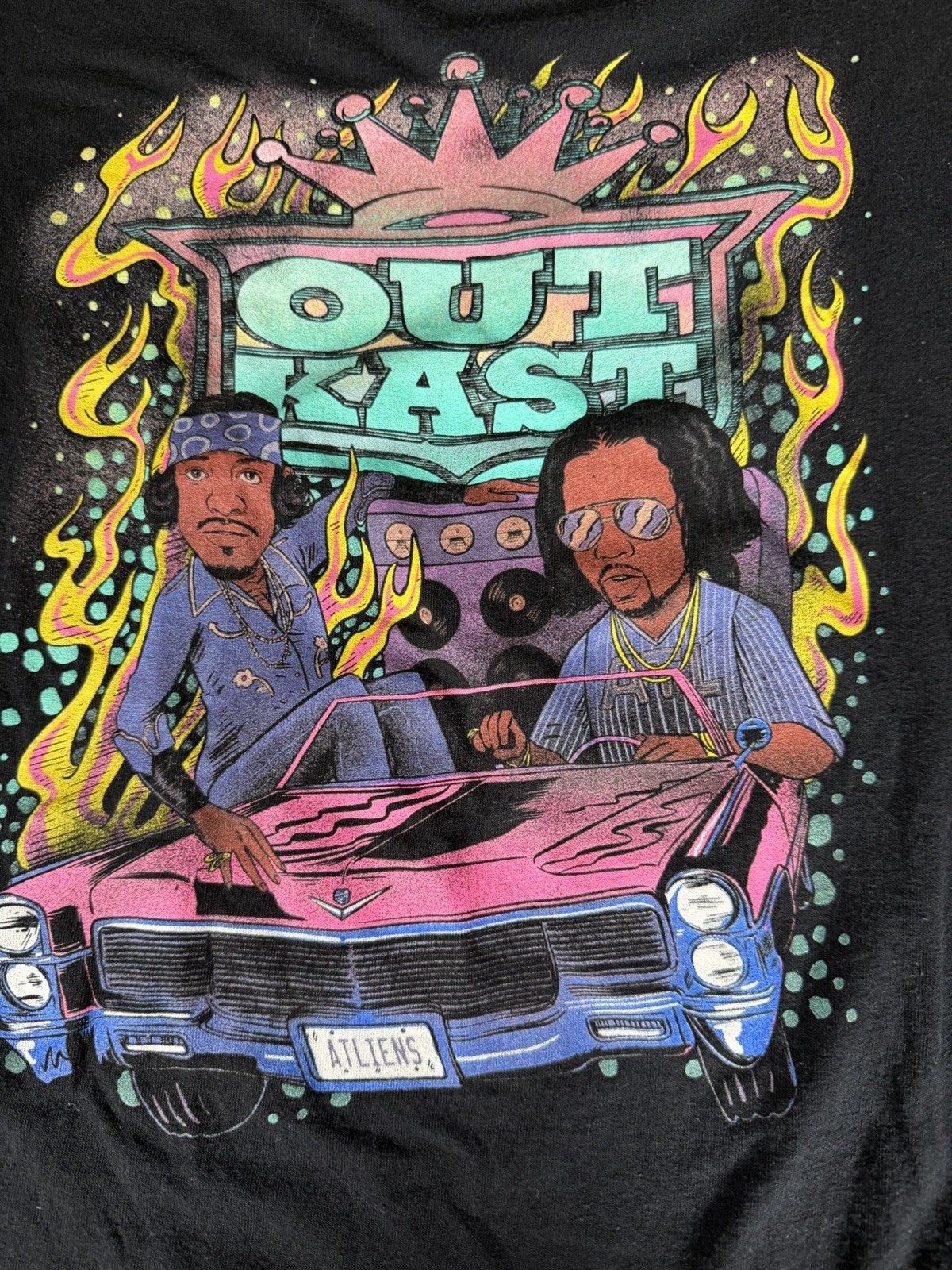 OutKast Atliens Graphic Band T Shirt Men’s XL Black Andre 3000 Big Boi Hip Hop