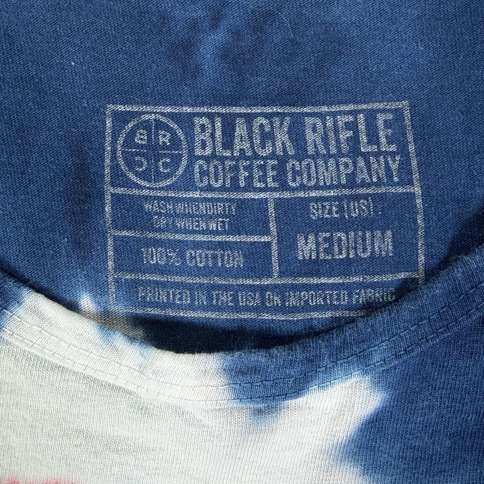 Black Rifle Coffee Company Tank Top Mens Medium Tie Dye Beach Summer Military