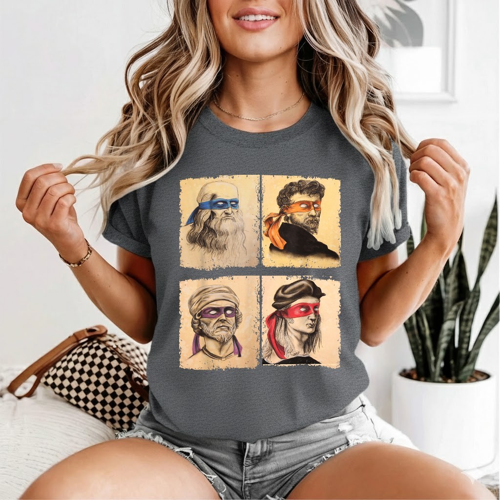 Humor Italian Artists T Shirt for Turtles Art Lovers T-Shirt