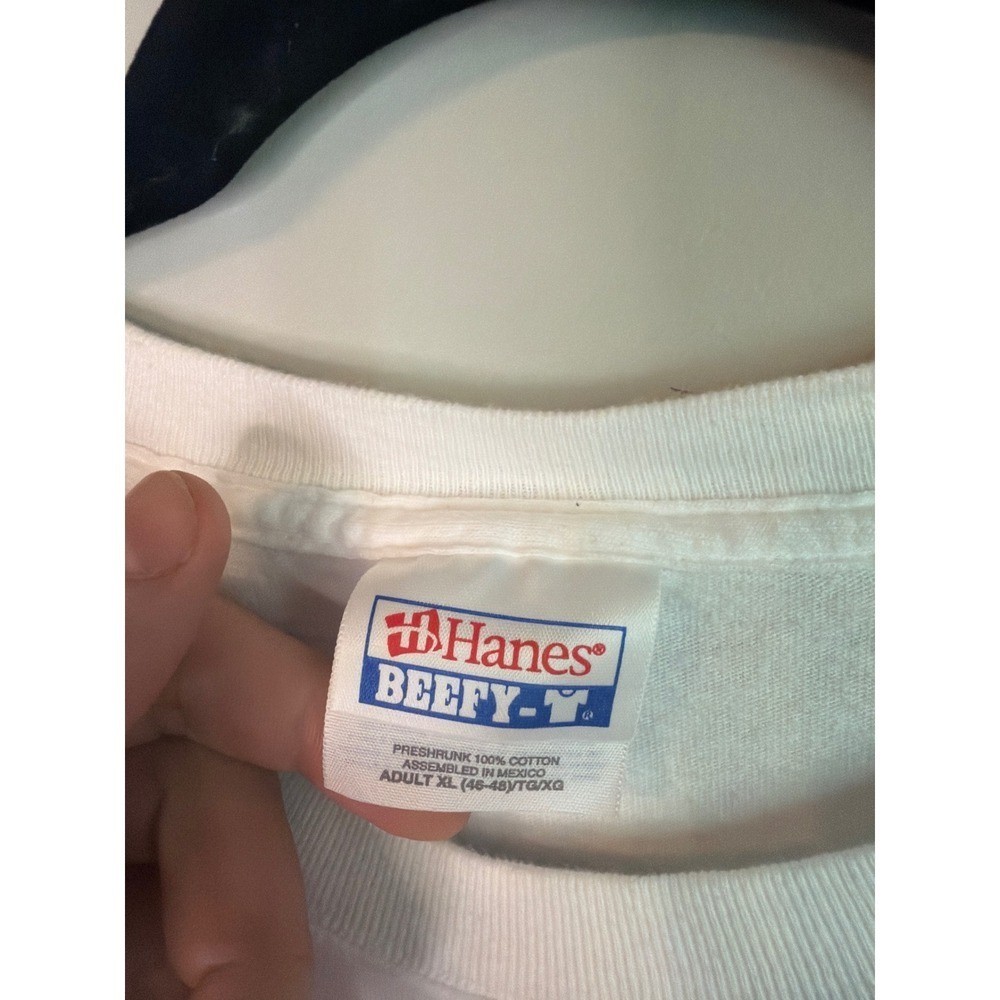 Vintage Hanes Beefy-T Call The Cops Technical Advisors Graphic Tee White Mens XL