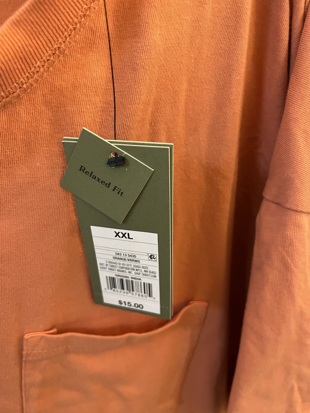 Goodfellow & Co Men’s Relaxed Fit Pocket T-Shirt XXL Orange Green 2-Pack