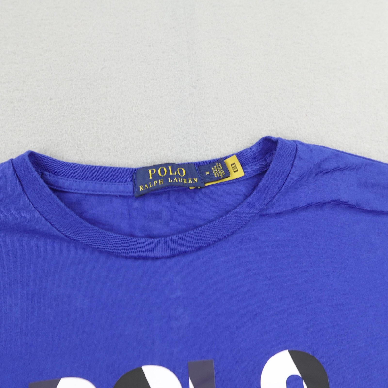 Polo Ralph Lauren Shirt Mens Medium Blue 69 Graphic Long Sleeve Crewneck Tee