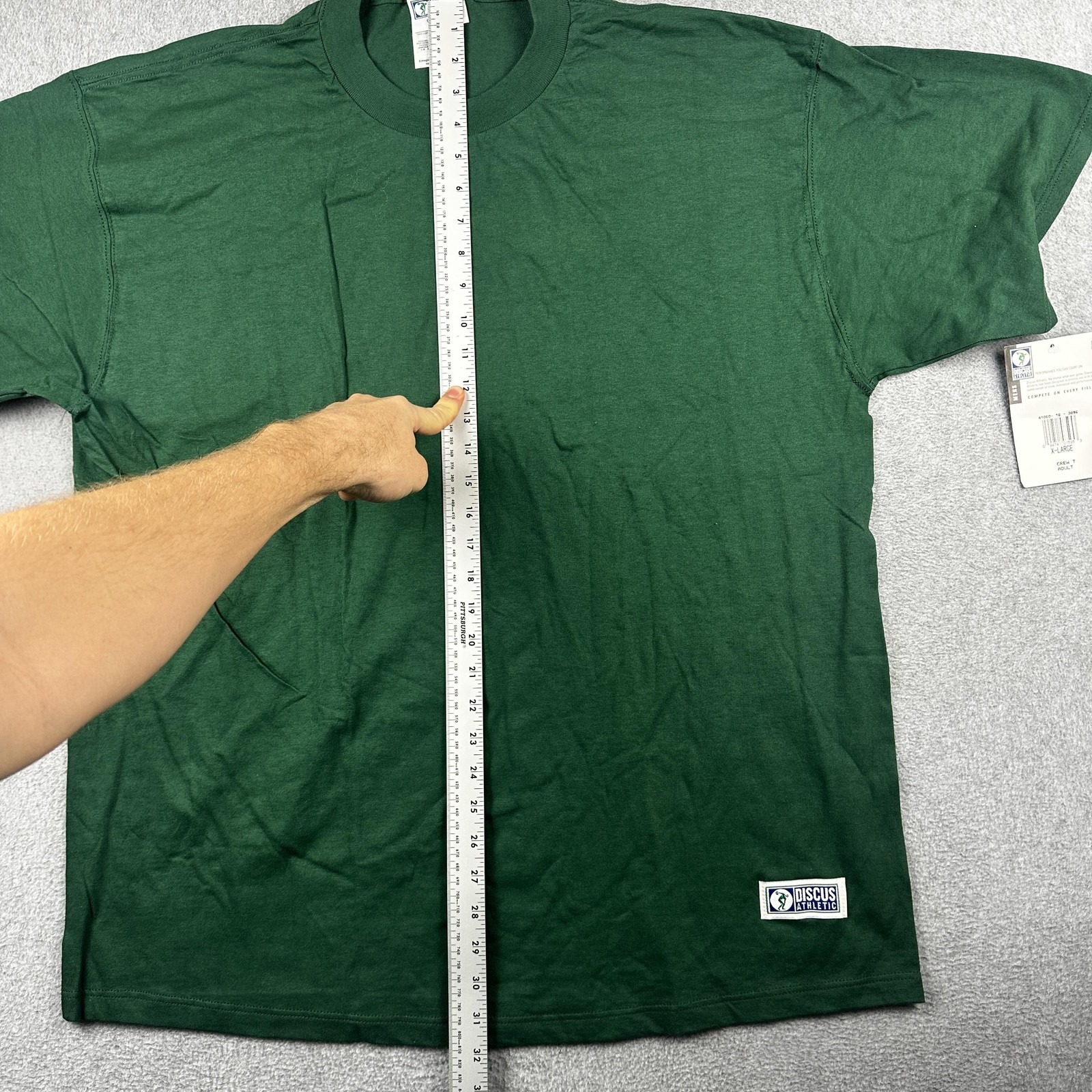 Vintage Discus Athletic Shirt Mens XL Green Cotton Crew Neck Blank Tee 90s