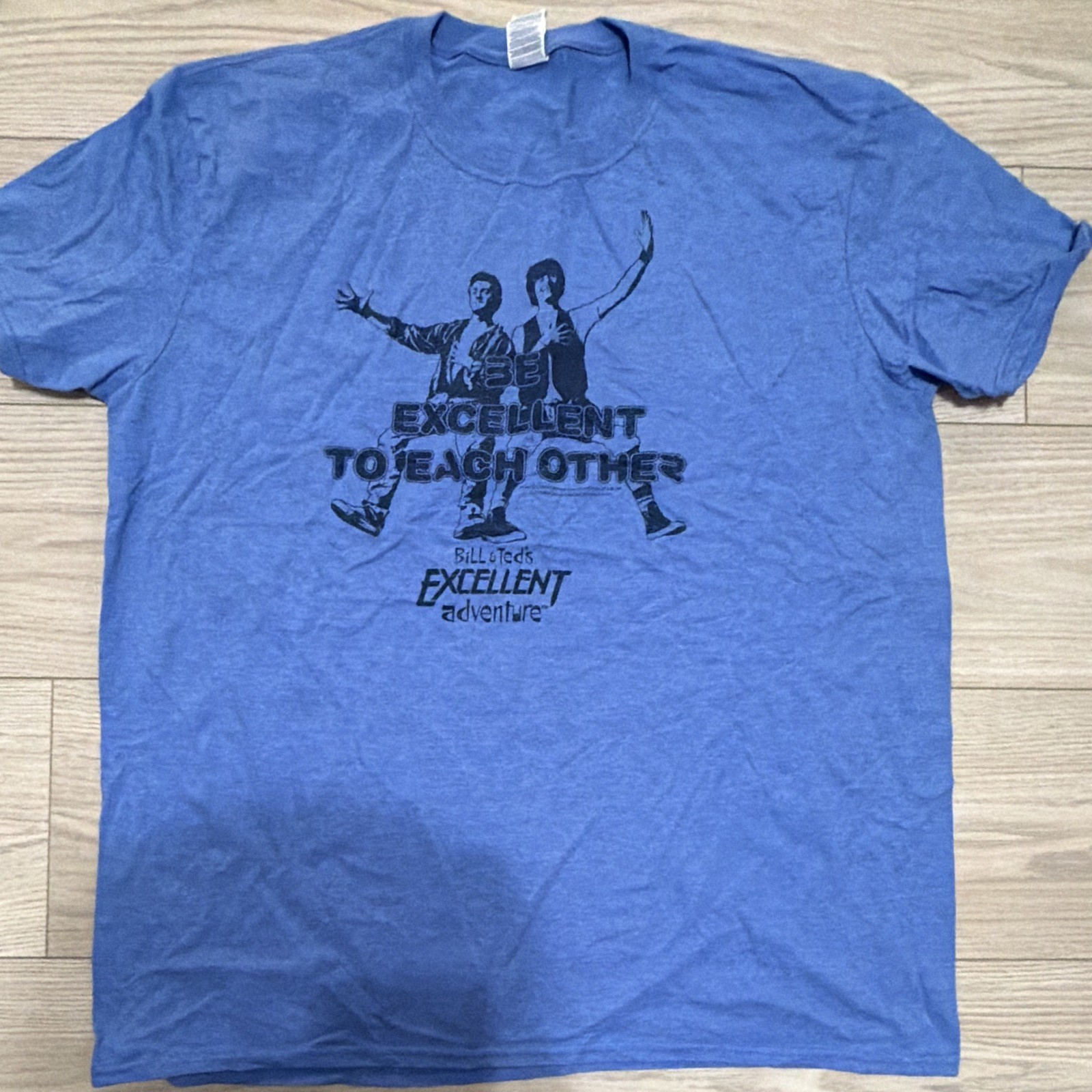 Gildan Softstyle Men’s XL Blue Bill & Ted Graphic Print Crew Neck T-Shirt