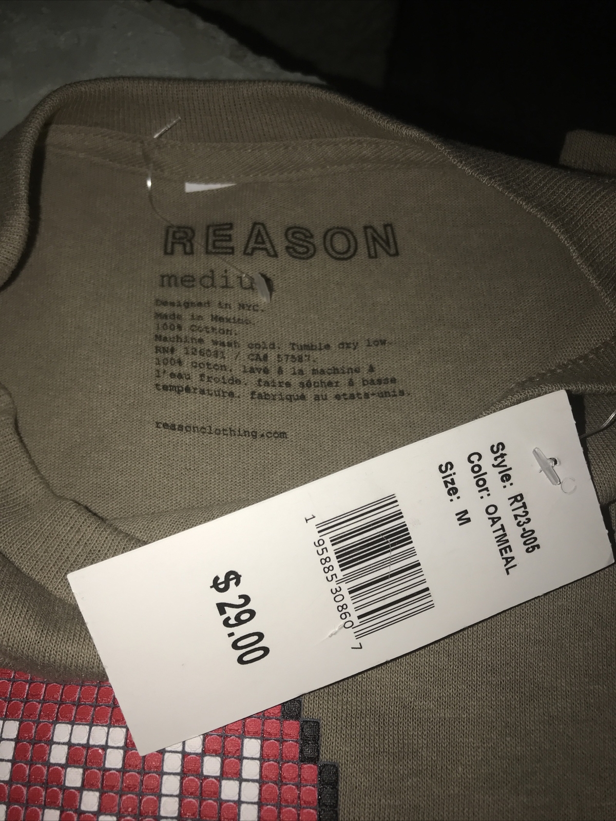 NWT. Reason Shirt Mens Size Medium. Skull w/cap & Brains. HTV print.