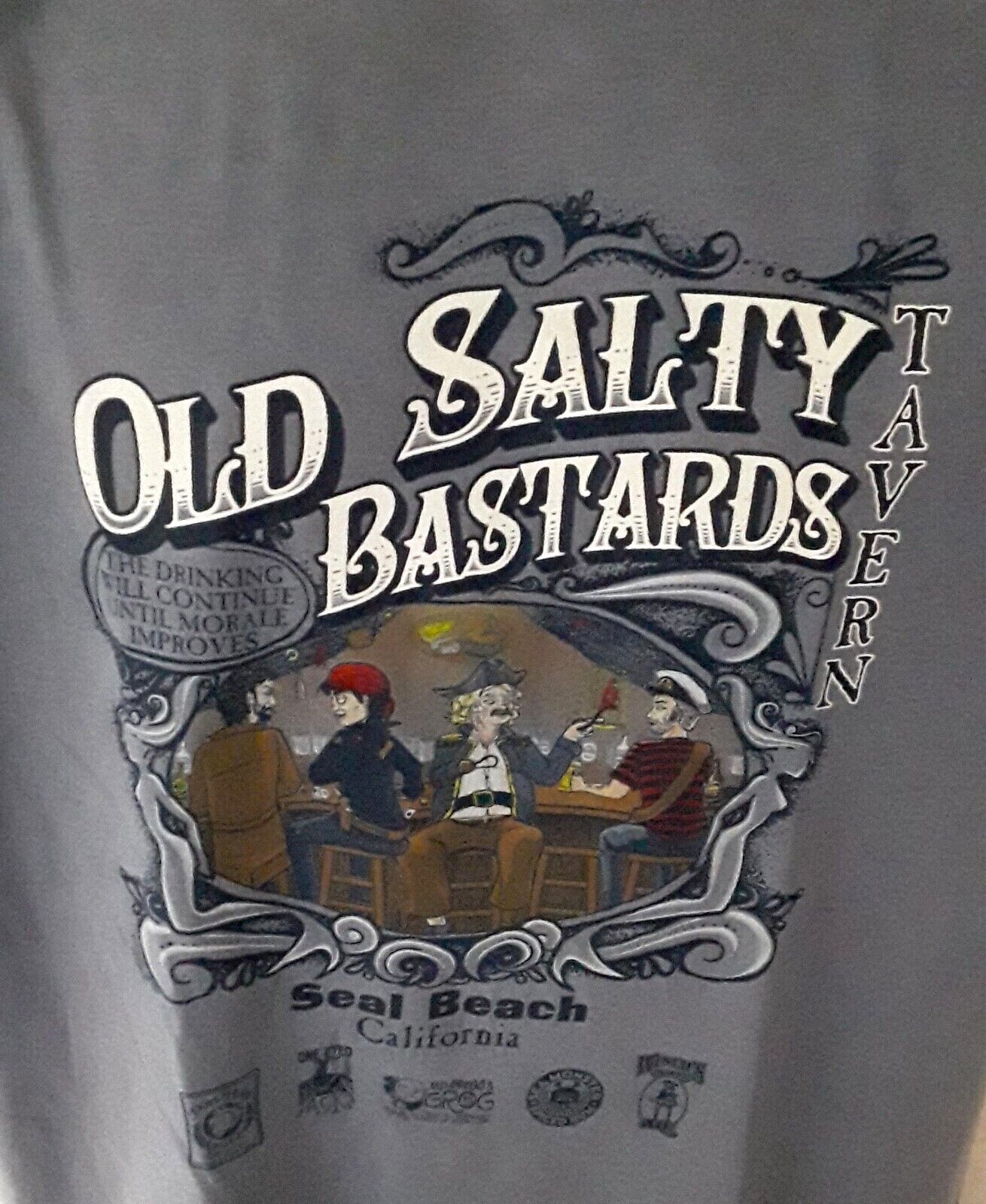 COMFORT COLORS OLD SALTY BASTARDS Cape Cod Blue T- Shirt Various Sizes