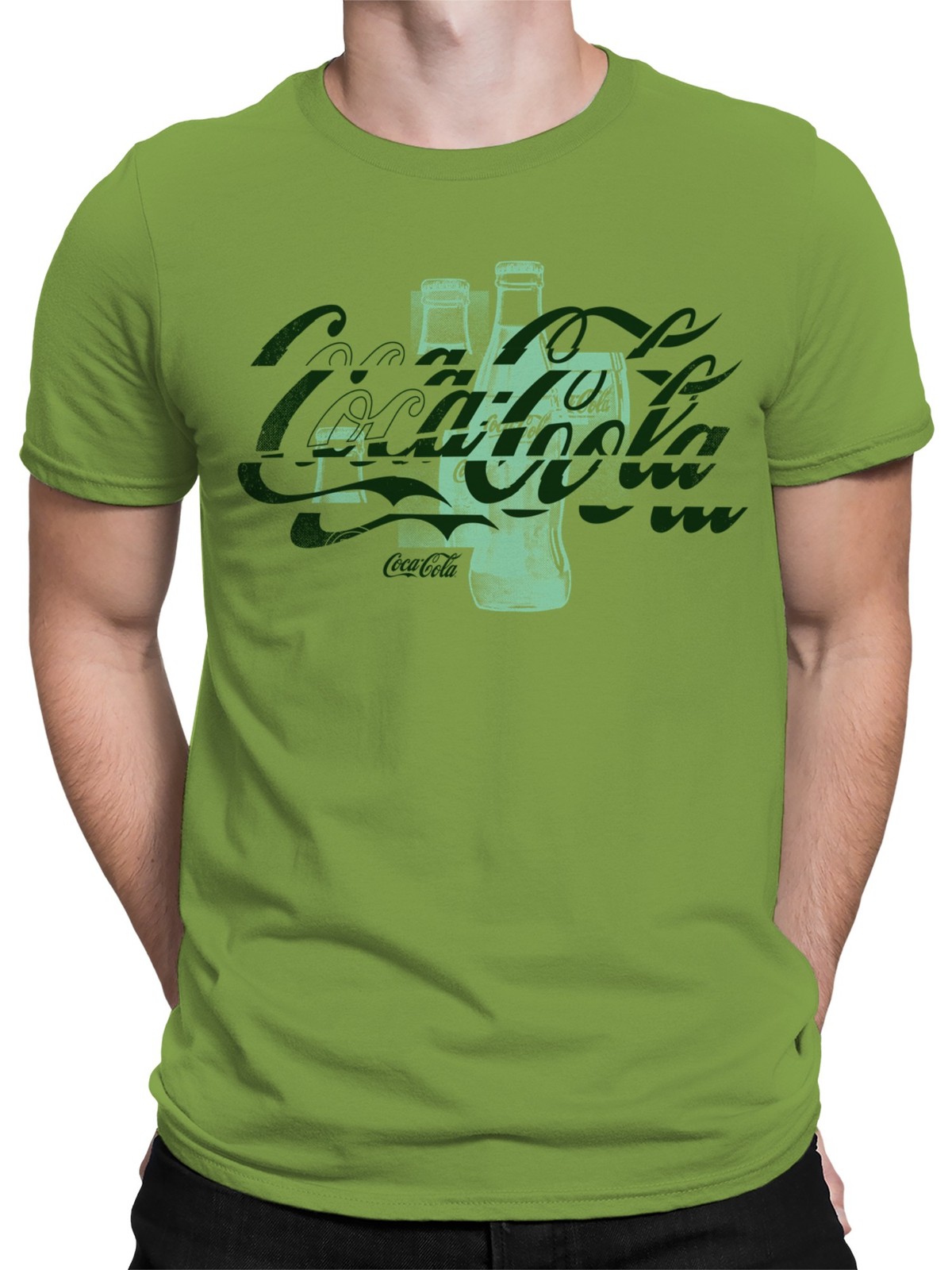 Officially Licensed Coca Cola Classic Coke Bottle Design Men’s T-shirt