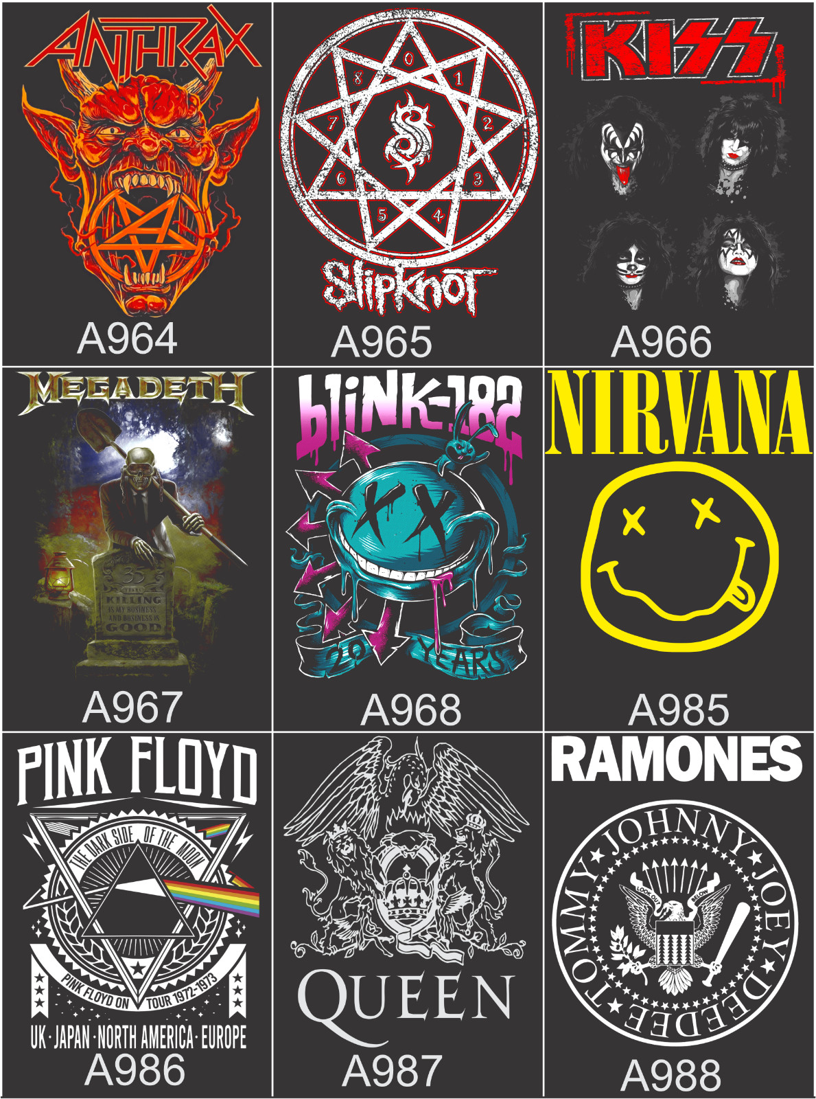 Lot of 3 Mens Rock Band Graphic T-Shirts Music Tee Bundle Concert Tour Shirts
