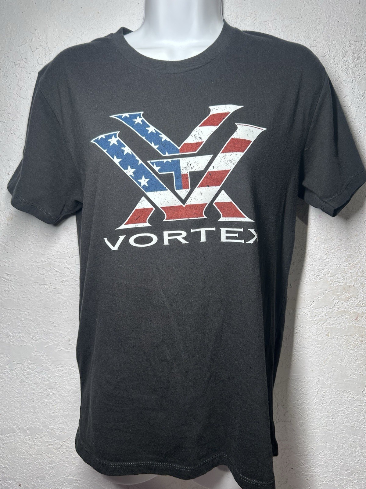 Vortex Optics Men’s Short Sleeve T-Shirt Stars and Stripes, Black , Size Small