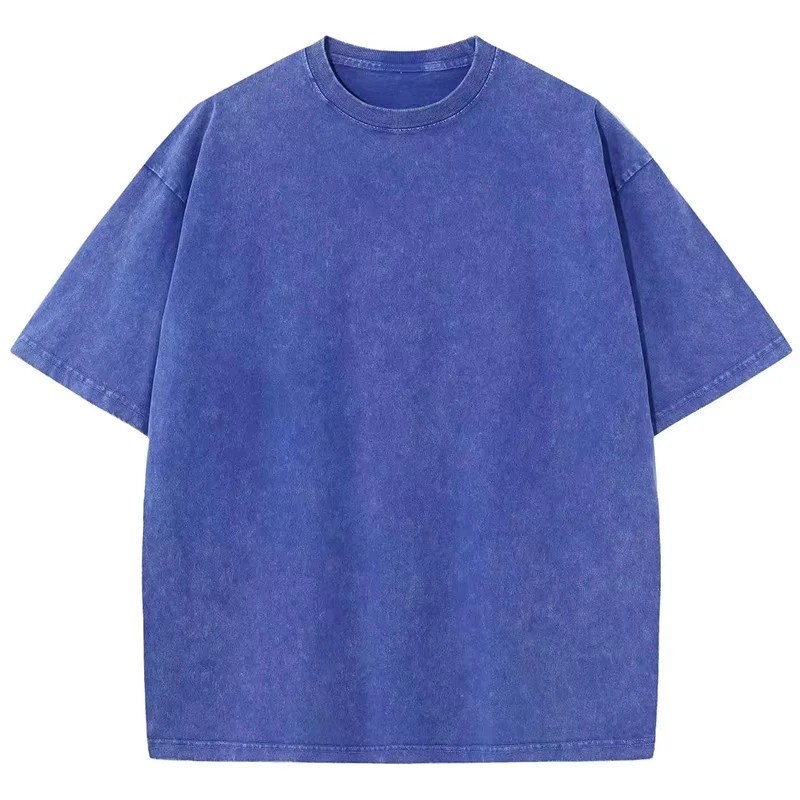 Oversized 100% Cotton Acid Wash T-shirt Heavyweight Hip Hop Style Tee