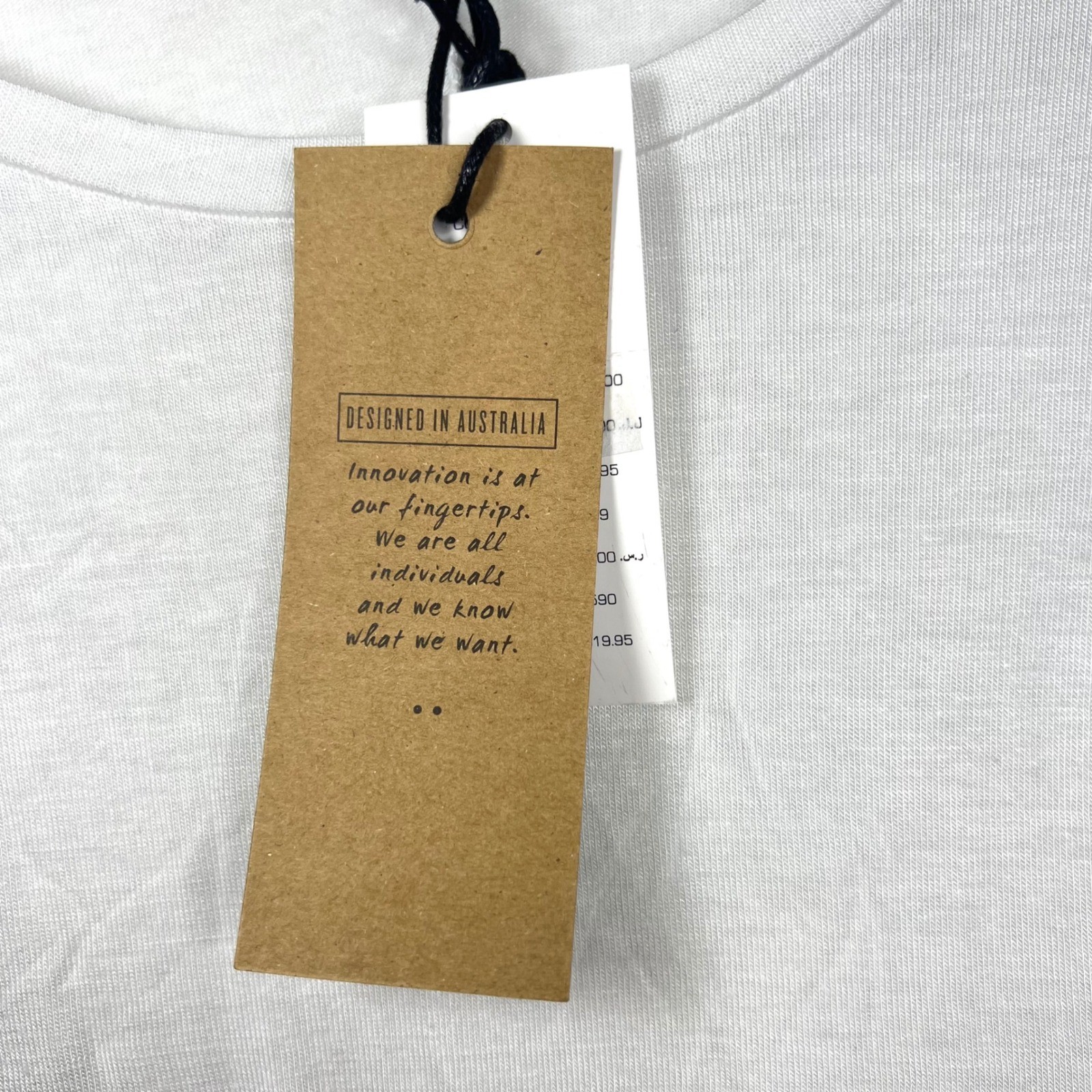 Cotton On White Long Sleeve Top Mens Size S Essi 2 L/S Viscose Blend Casual