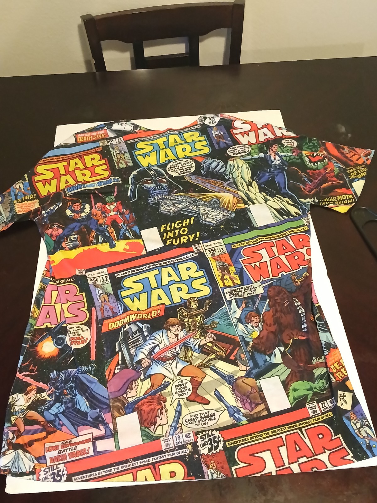 Star Wars Fifth Sun Comic Strip Tshirt Men’s Large Short Sleeve
