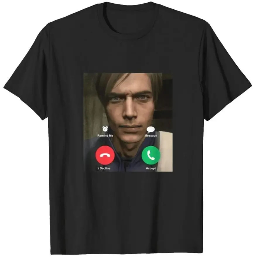 Leon Kennedy Facetime Resident Evil 4 T Anime Casual Unisex Oversized Tee Shirt