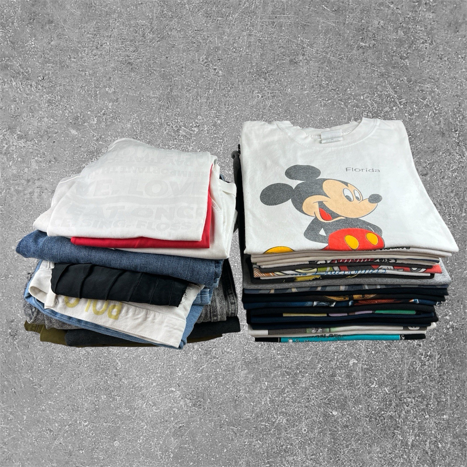 Lot Of 33 T Shirts Pants Wholesale Modern Vtg Mix Bundle Resellers Distressed