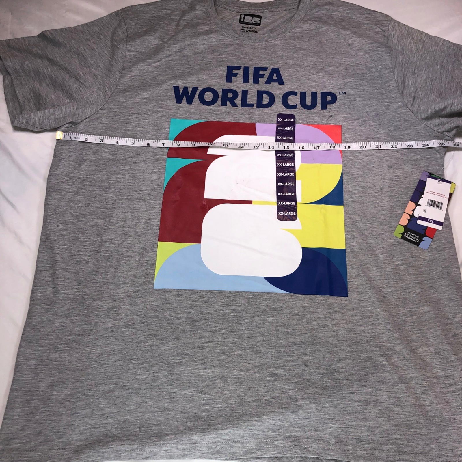FIFA World Cup 2026 Host Cities T-Shirt Mens XXL Gray Canada Mexico USA NWT
