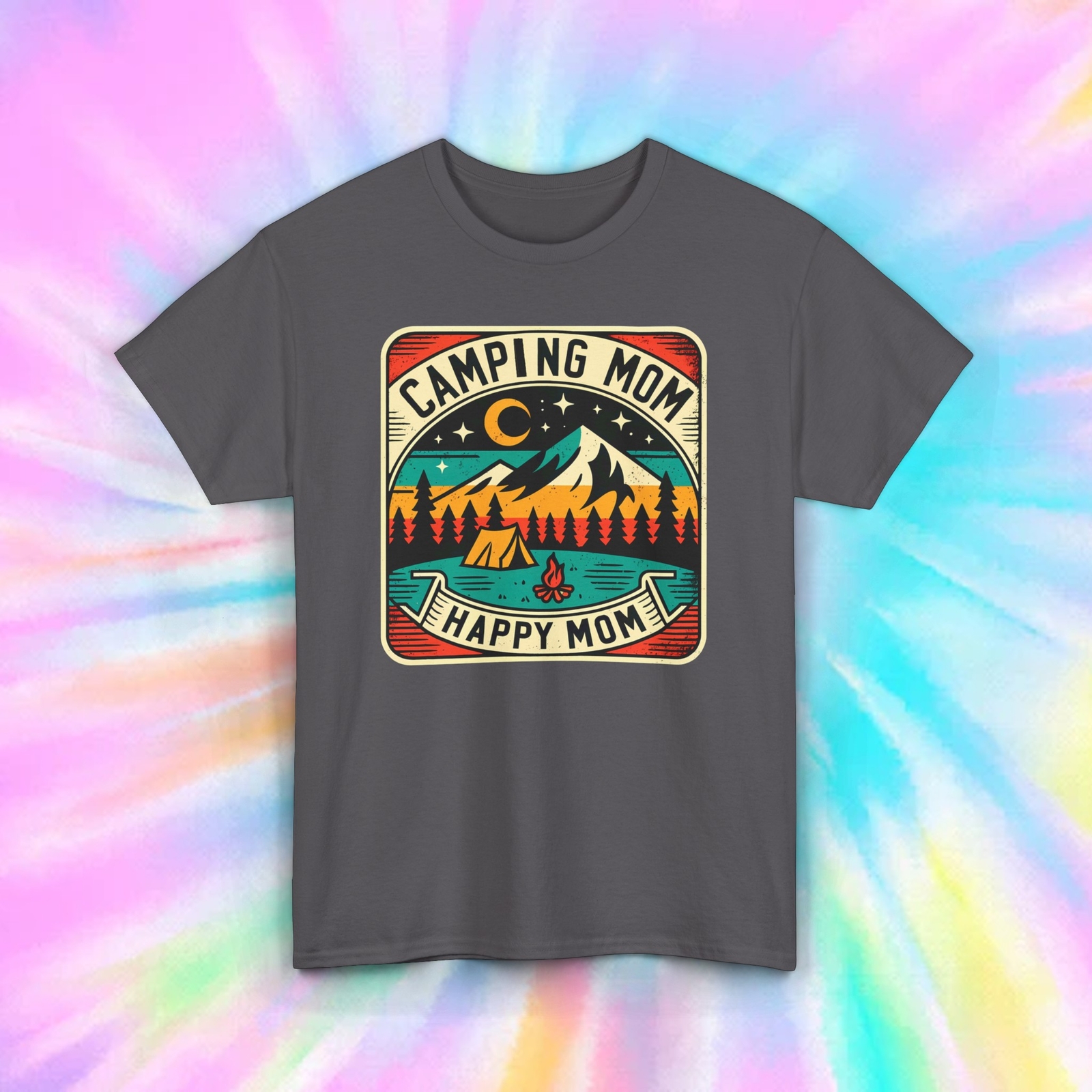 Camping Mom Happy Mom T-Shirt | Outdoor Adventure Tee S-5XL