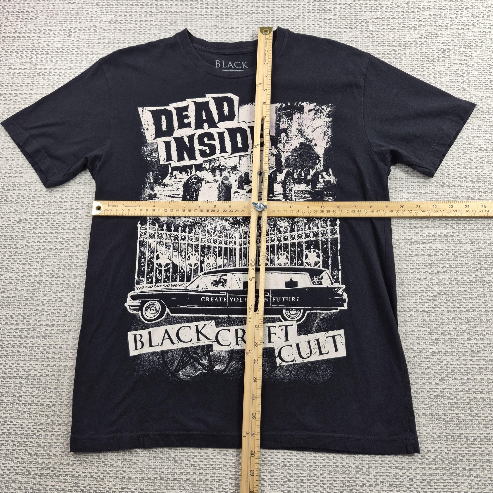 Blackcraft Cult Shirt Mens Medium Black Dead Inside Hearse Graphic Tee Gothic