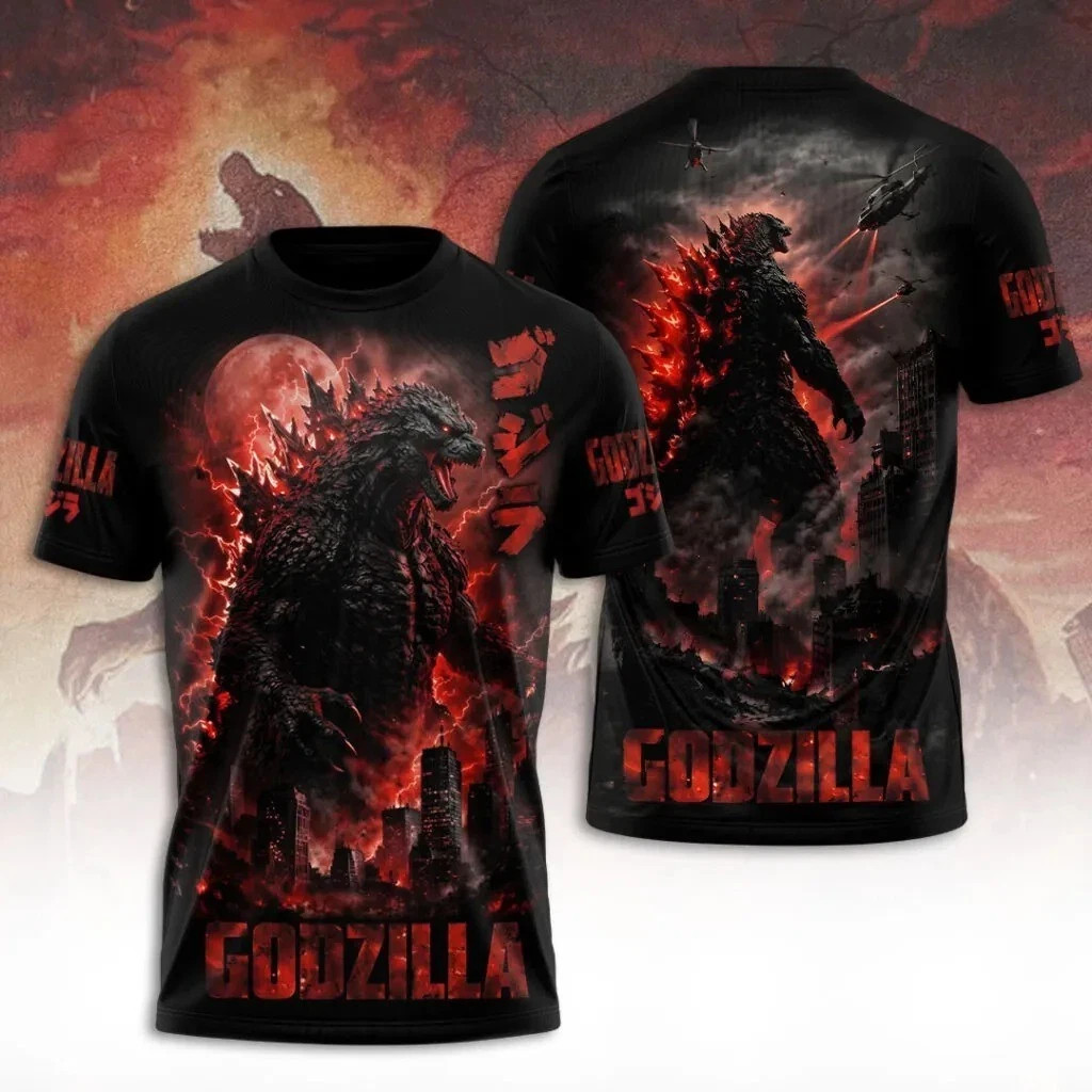 Godzilla King of the Monsters Shirt 3D All Over Print King Kong Kaiju Movie Tee