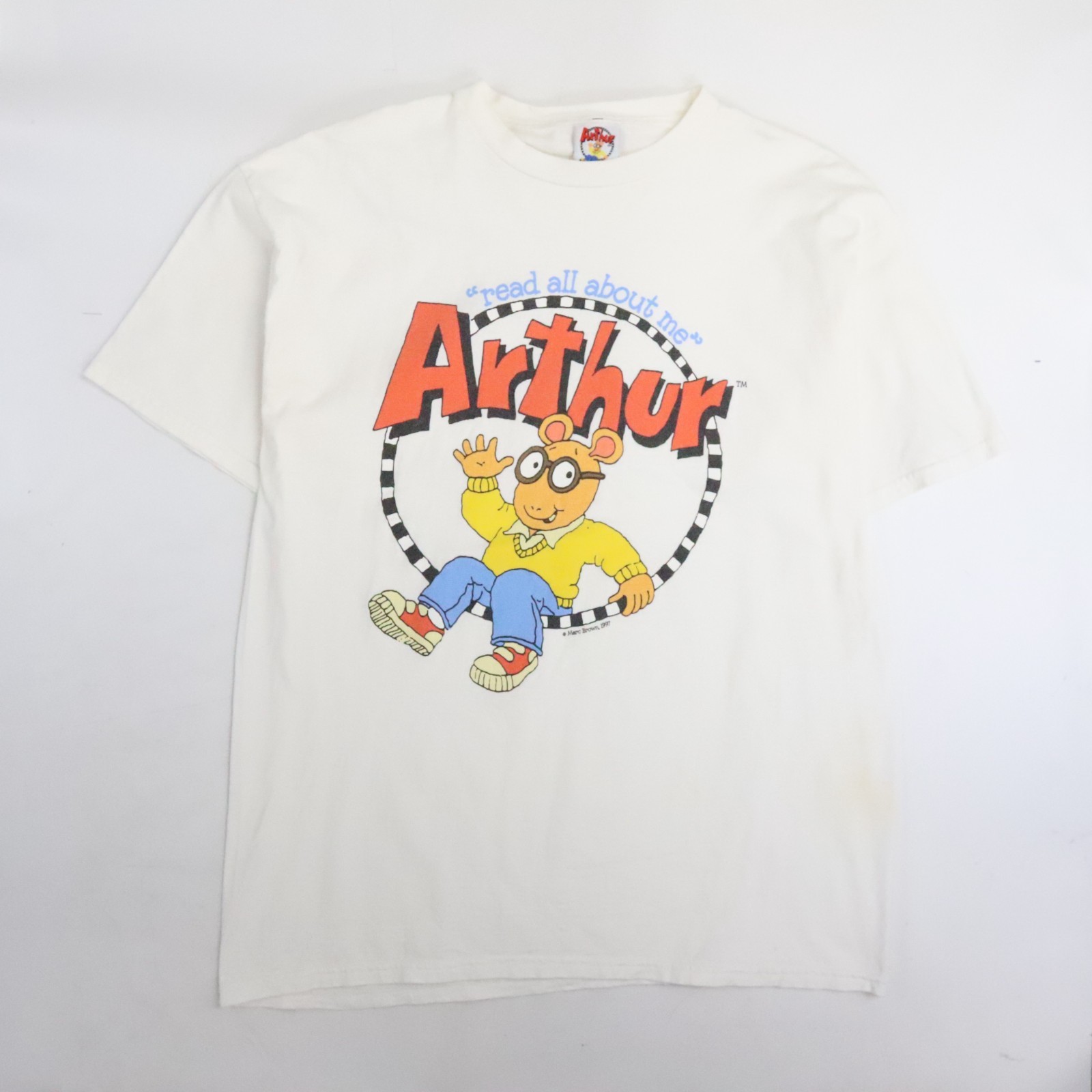 Vintage Arthur Read All About Me T-Shirt Size XL Marc Brown 1997 90s