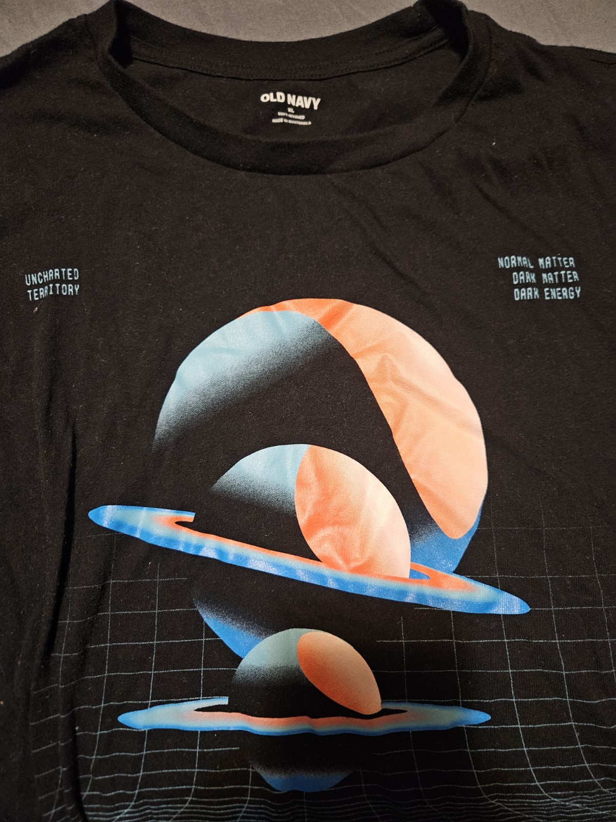 Old Navy Black Space Design Mens XL Shirt