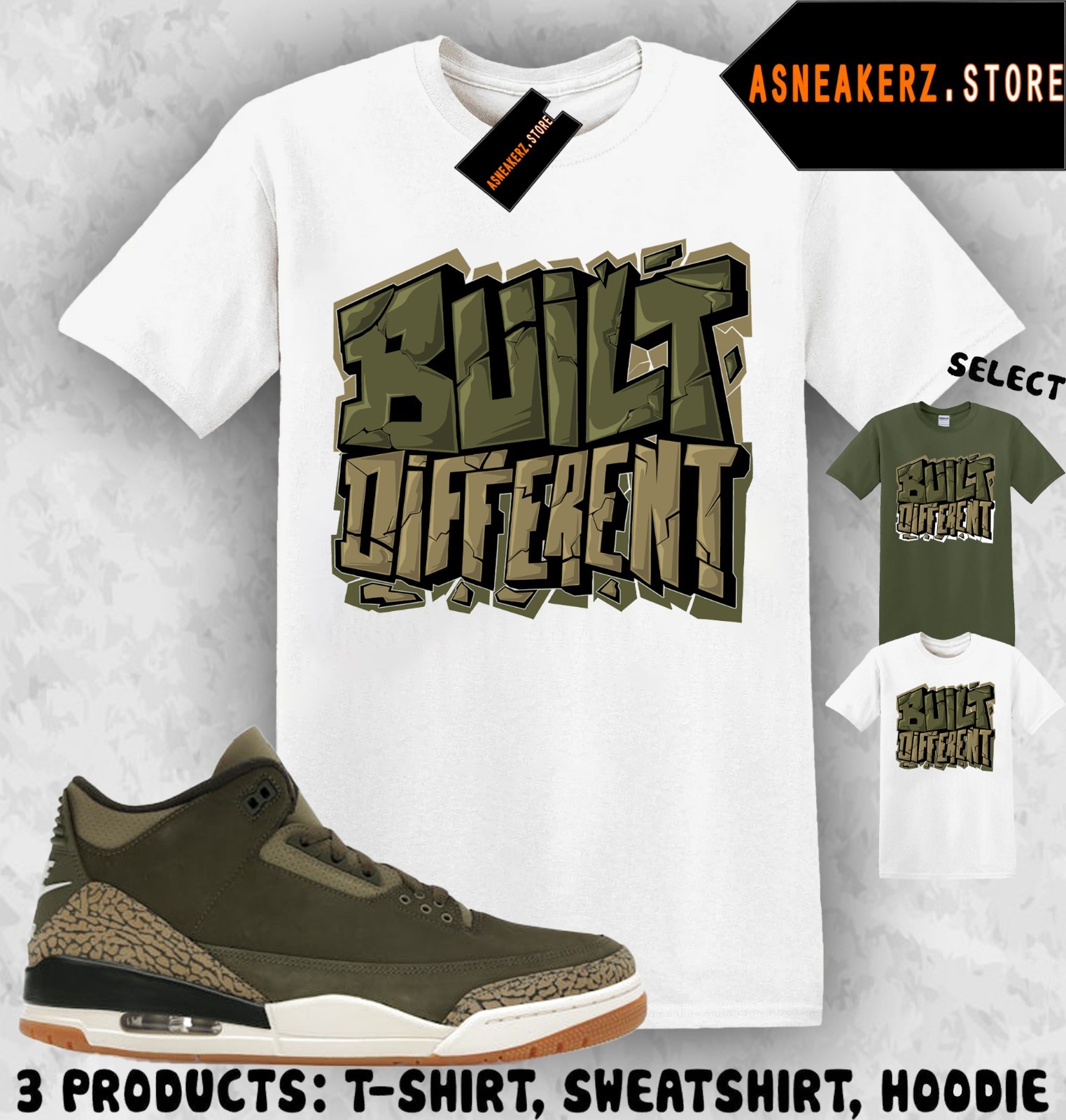 Shirt To Match AJ 3 Family Affair Sneaker Matching Tee Built Different T-Shirt