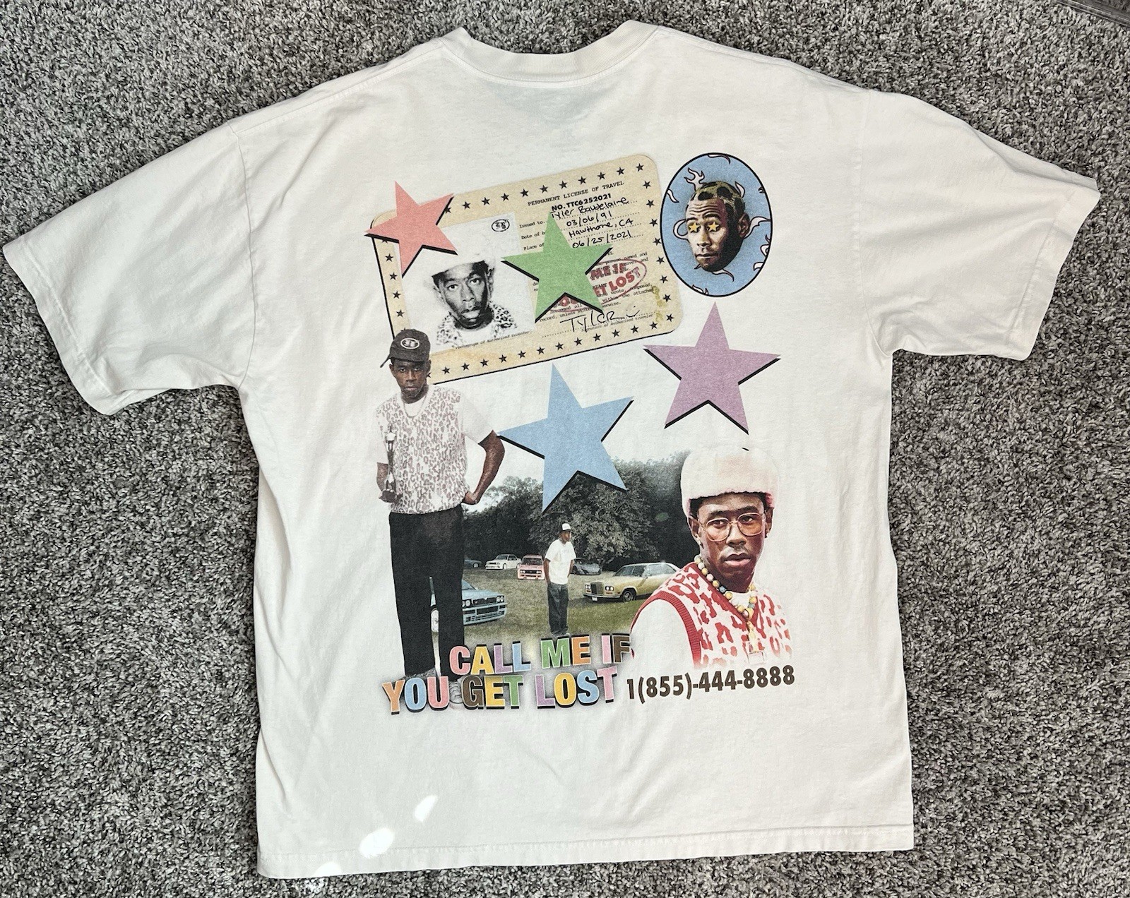 FlashBack USA Tyler The Creator AOP Front & Back T Shirt Size XL