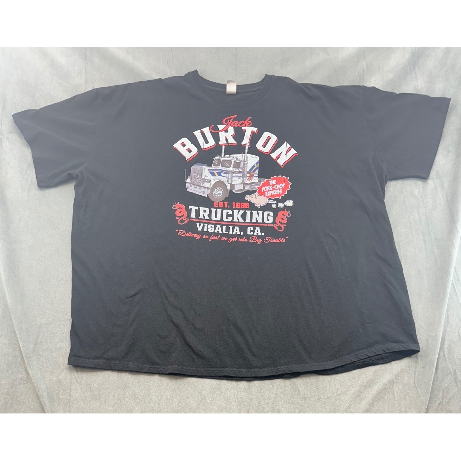 Big Trouble in Little China Jack Burton Trucking TShirt Black Mens 5XL Cotton