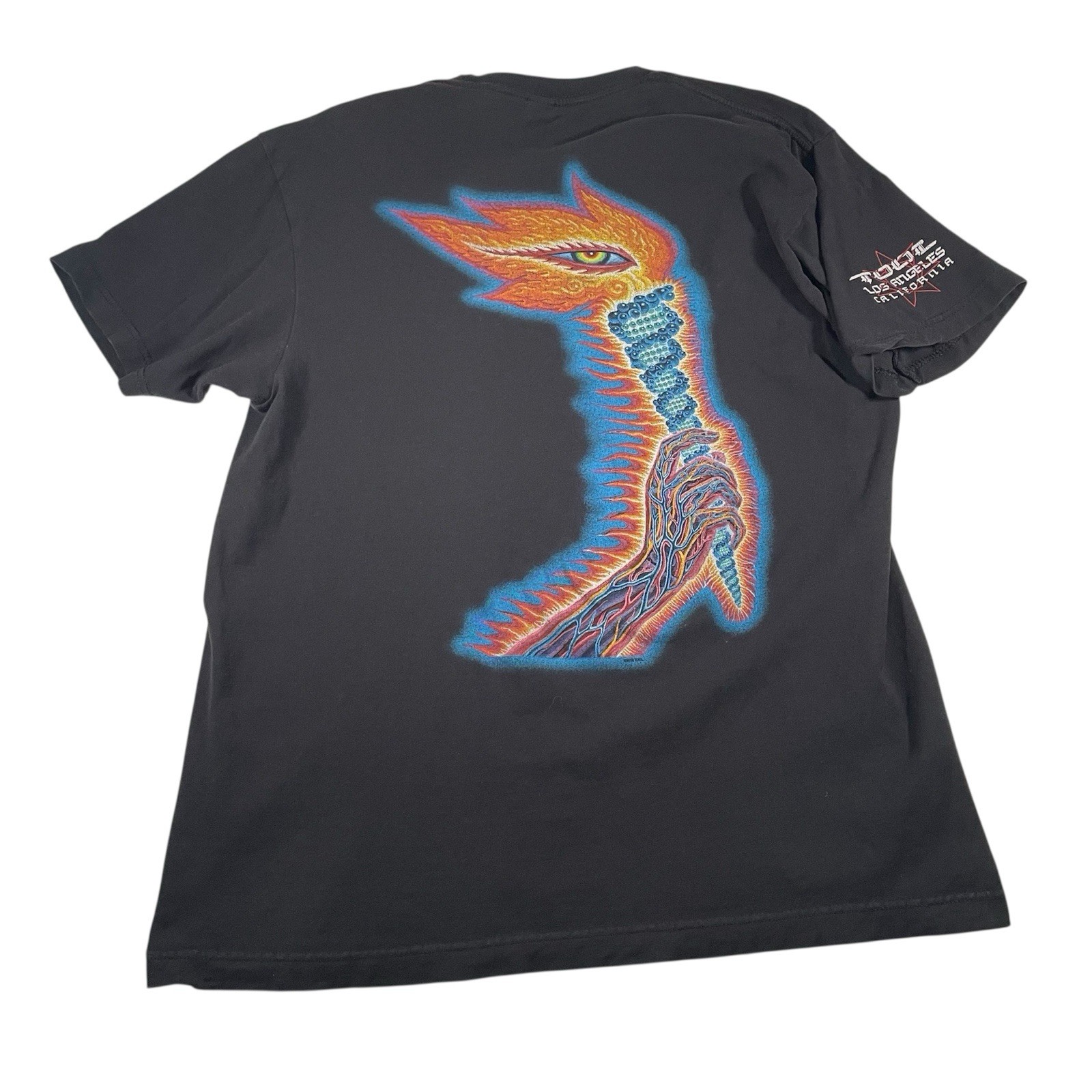 Tool Los Angeles California T Shirt L Fits M Graphic Rock Band Tultex Black